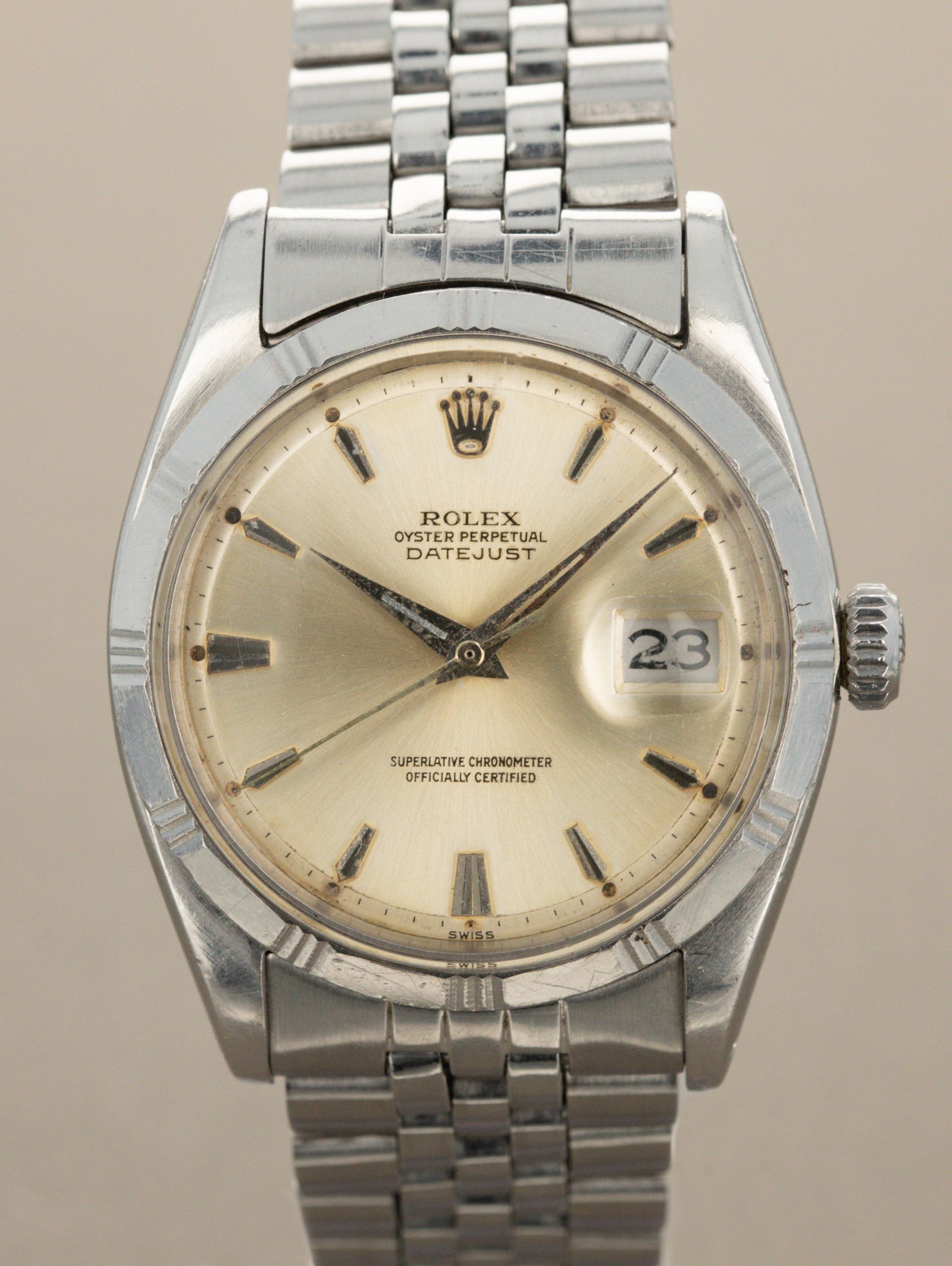 Rolex Datejust Ref. 1603 'Bamboo' - Sunburst Silver Patina Dial