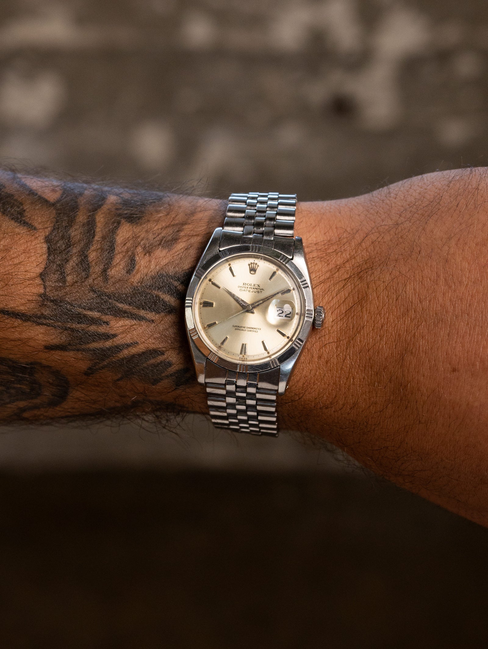 Rolex Datejust Ref. 1603 'Bamboo' - Sunburst Silver Patina Dial