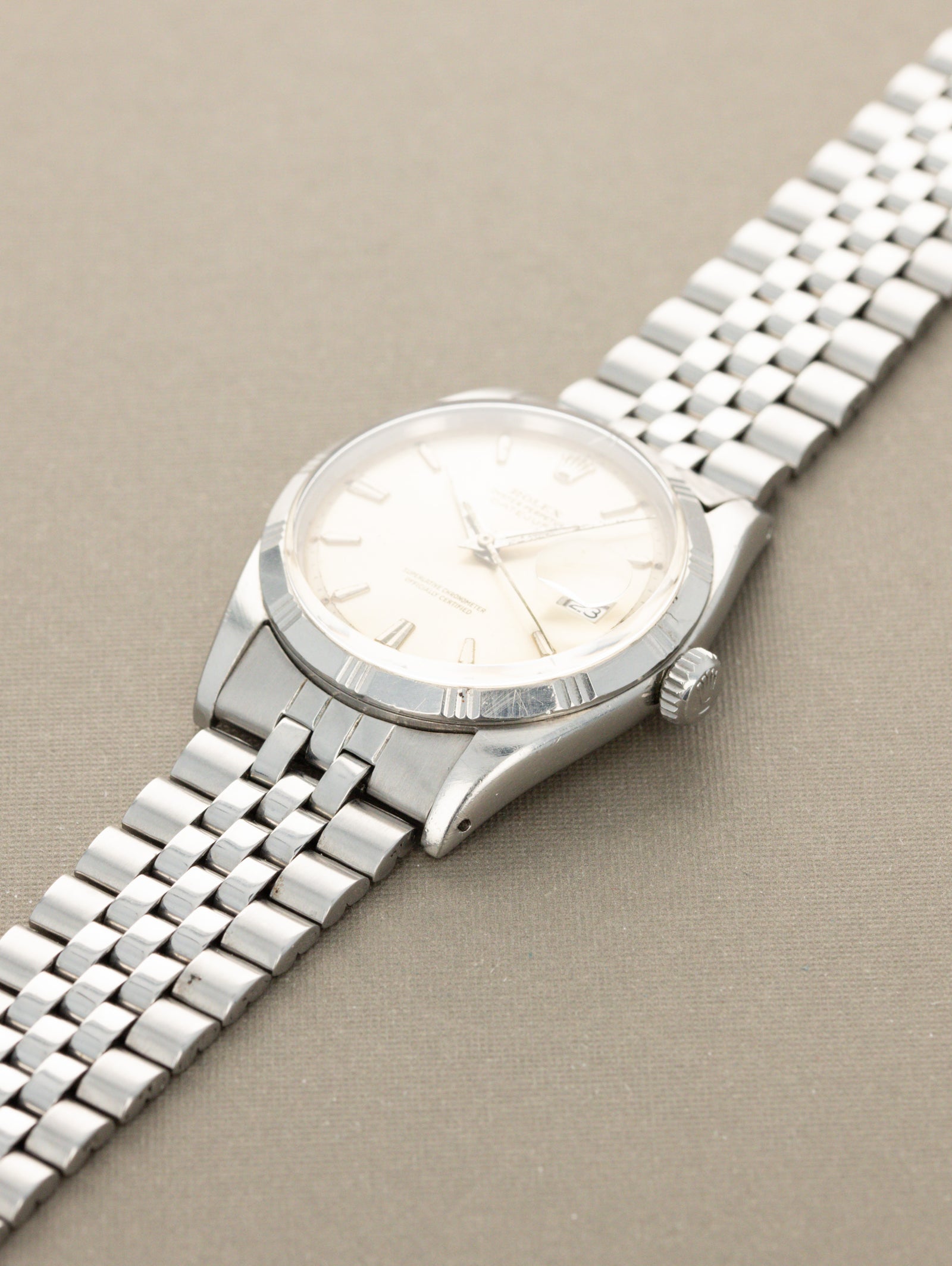 Rolex Datejust Ref. 1603 'Bamboo' - Sunburst Silver Patina Dial
