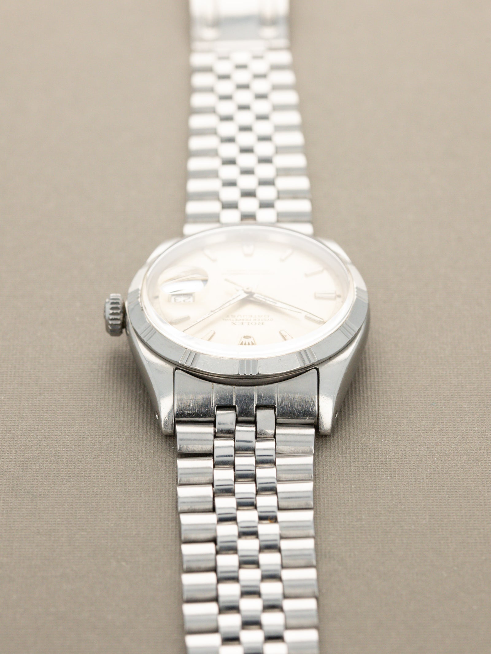 Rolex Datejust Ref. 1603 'Bamboo' - Sunburst Silver Patina Dial