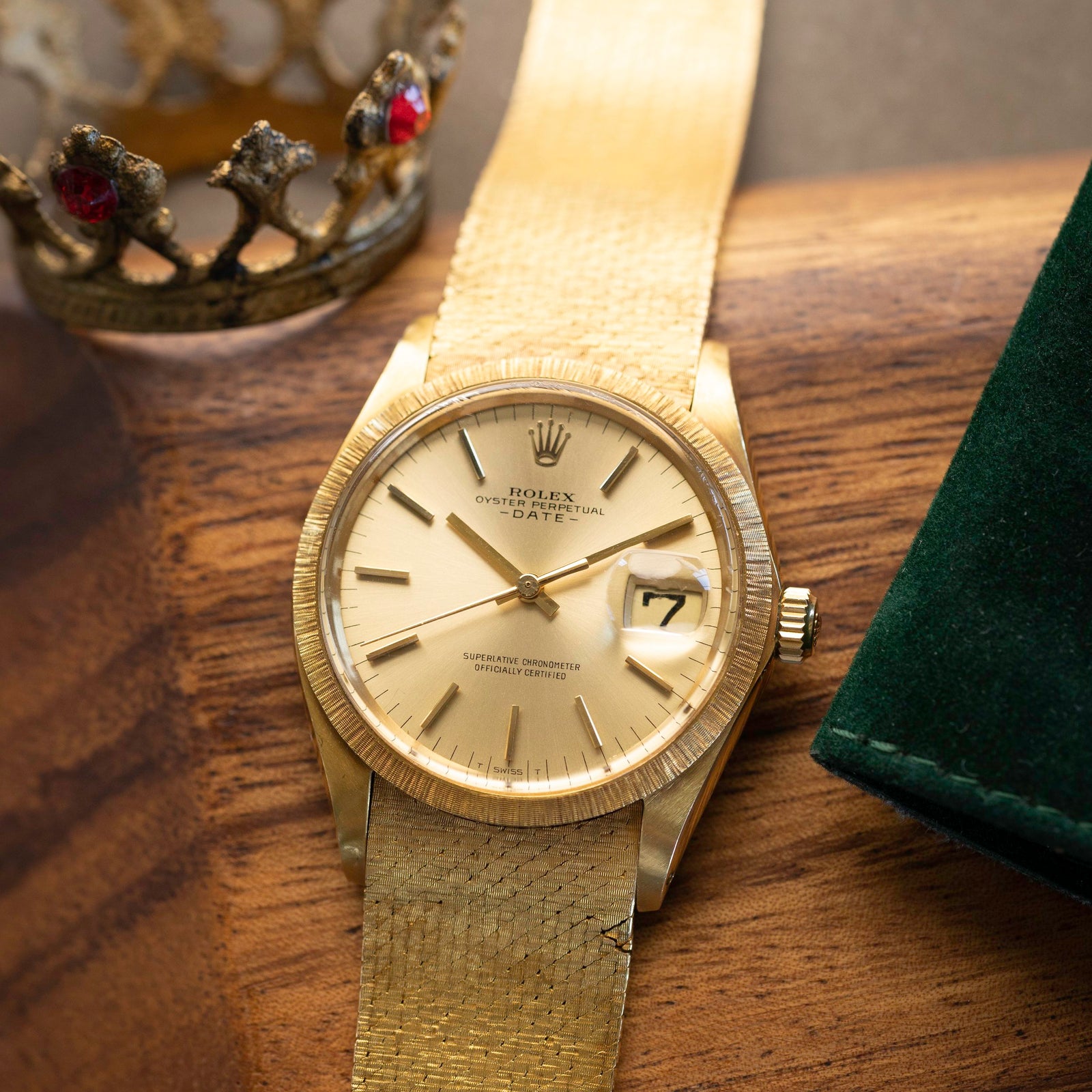 Rolex Date Ref. 1511 18k Mesh