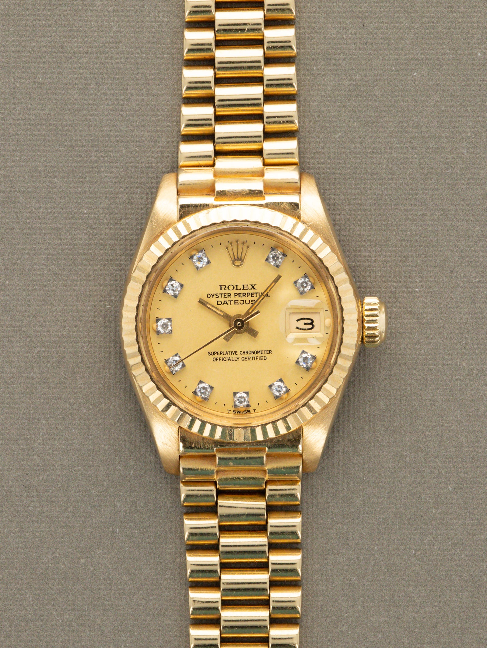 Rolex Lady Datejust Ref. 6917 - Satin Champagne Diamond Dial