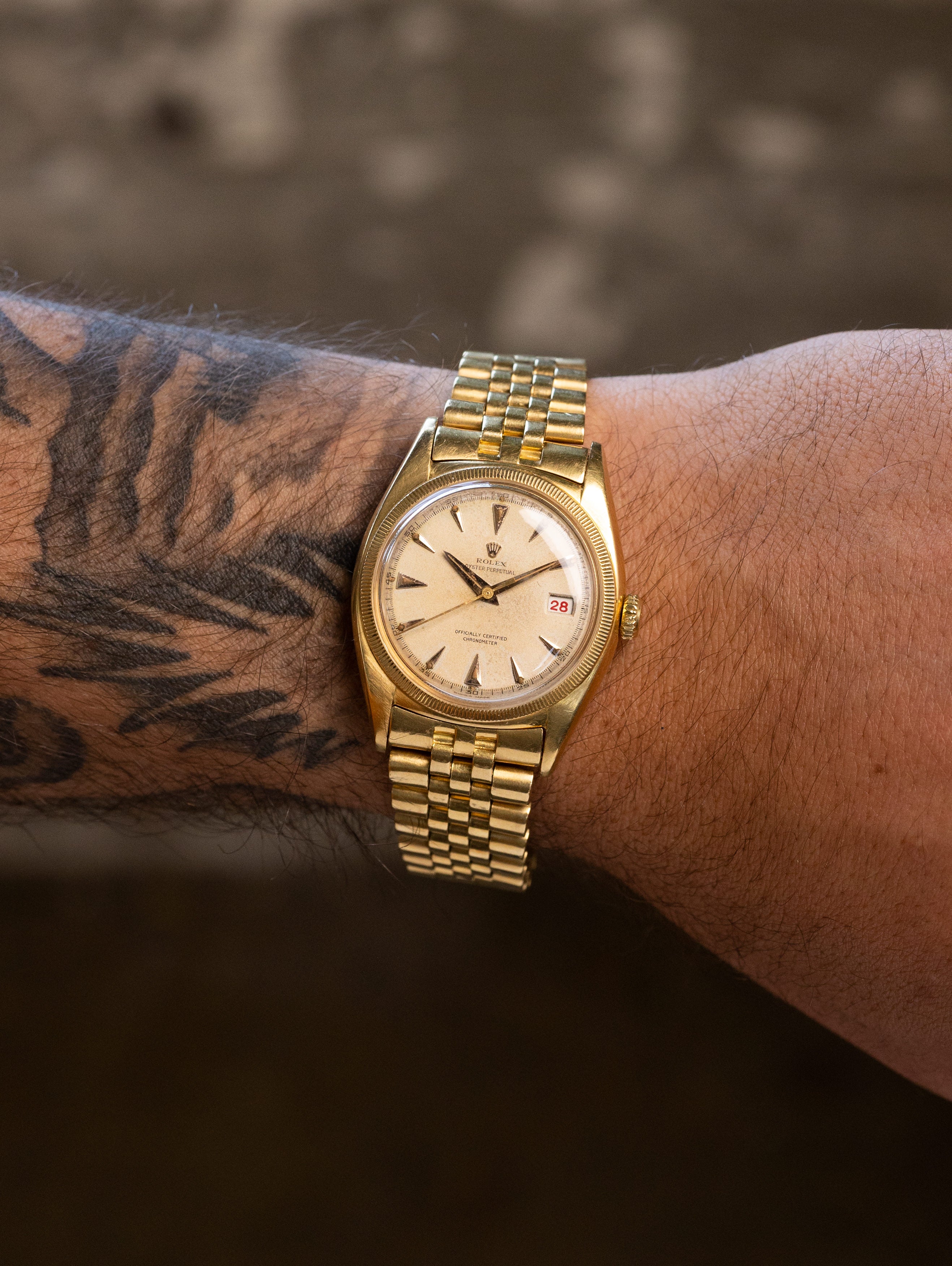 Rolex Datejust Ref. 6075 'Ovettone' - Silver Patina Dial