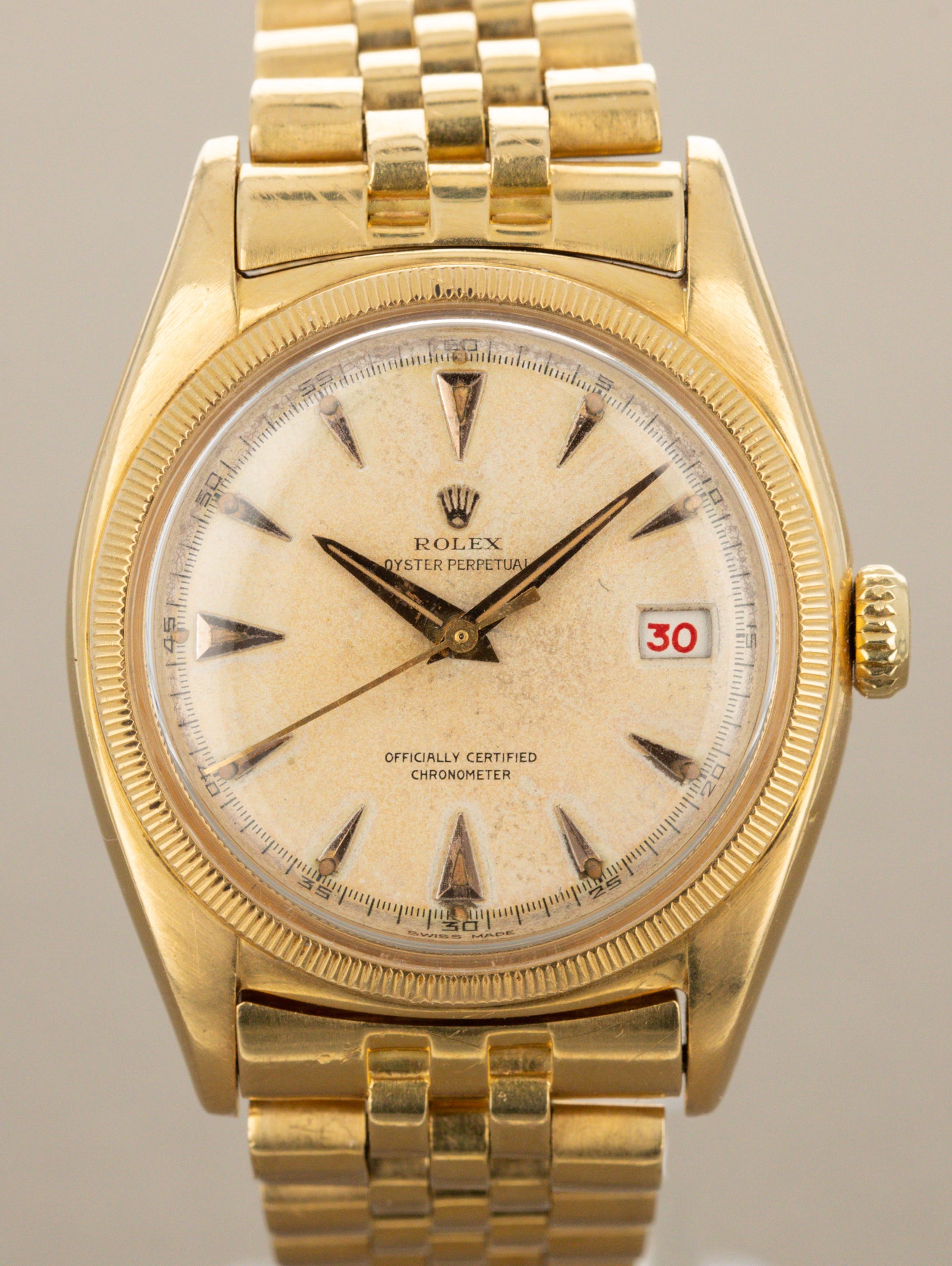 Rolex Datejust Ref. 6075 'Ovettone' - Silver Patina Dial