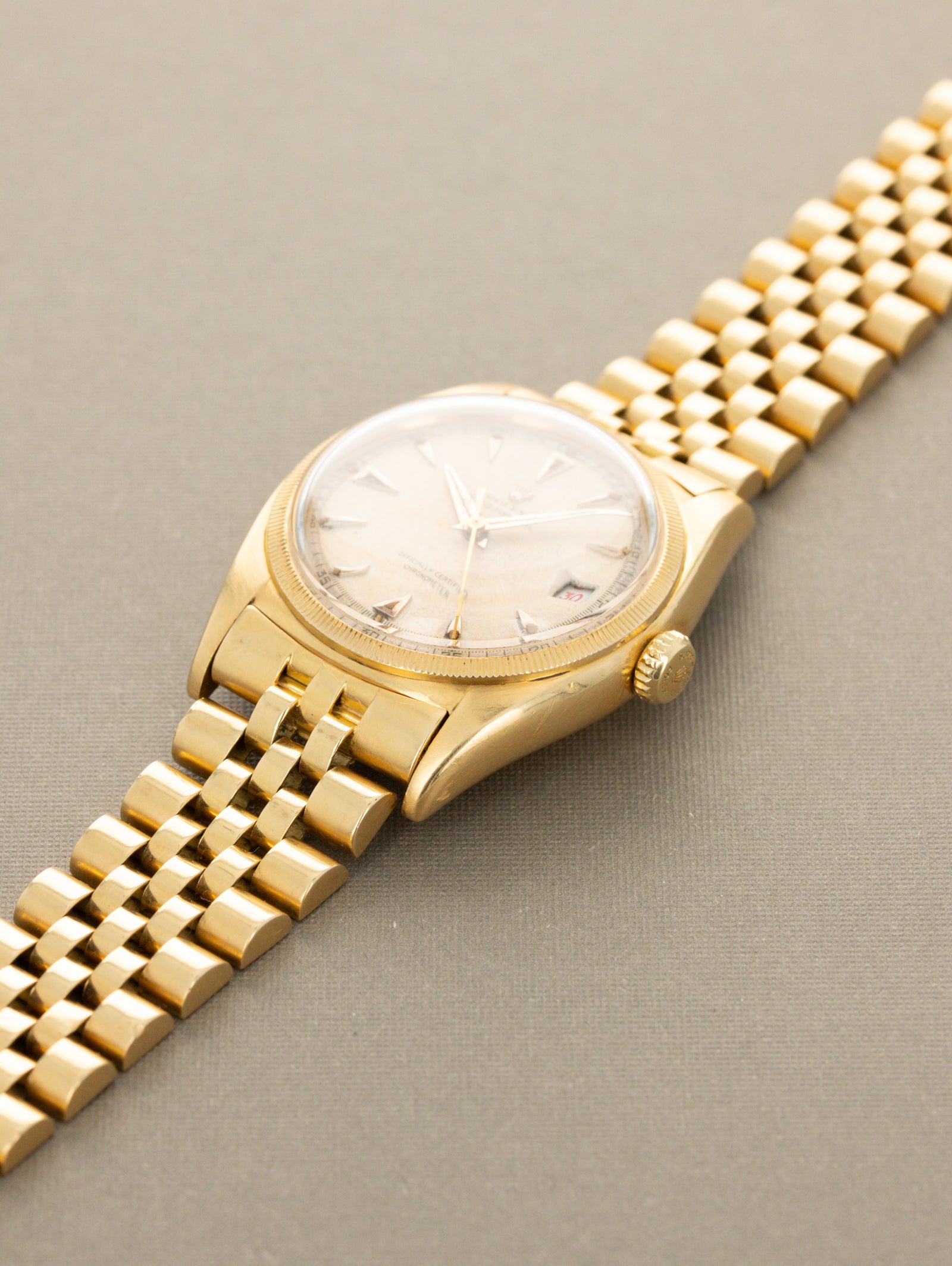 Rolex Datejust Ref. 6075 'Ovettone' - Silver Patina Dial