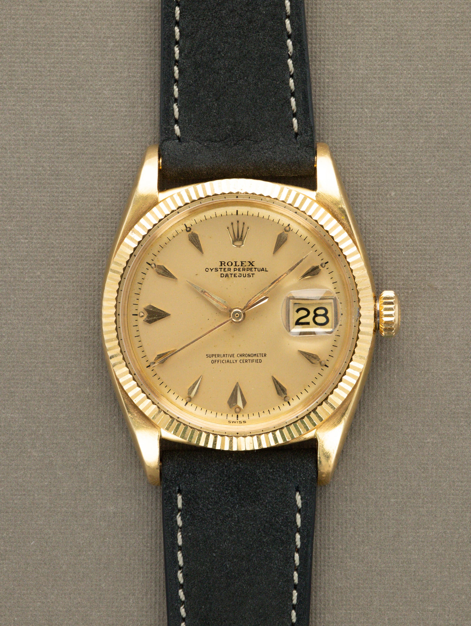 Rolex Datejust Ref. 6605 - Satin Champagne Dial