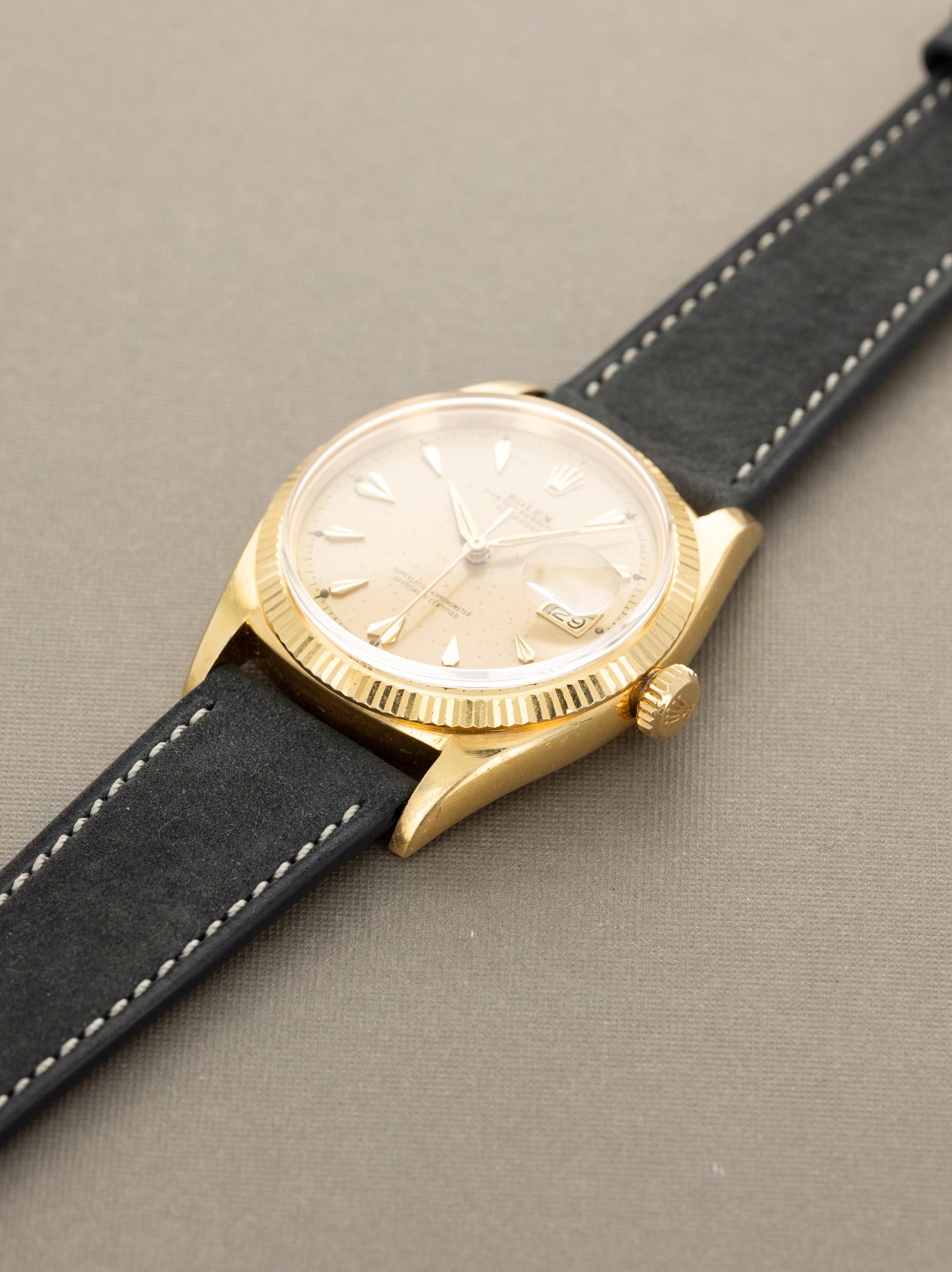 Rolex Datejust Ref. 6605 - Satin Champagne Dial