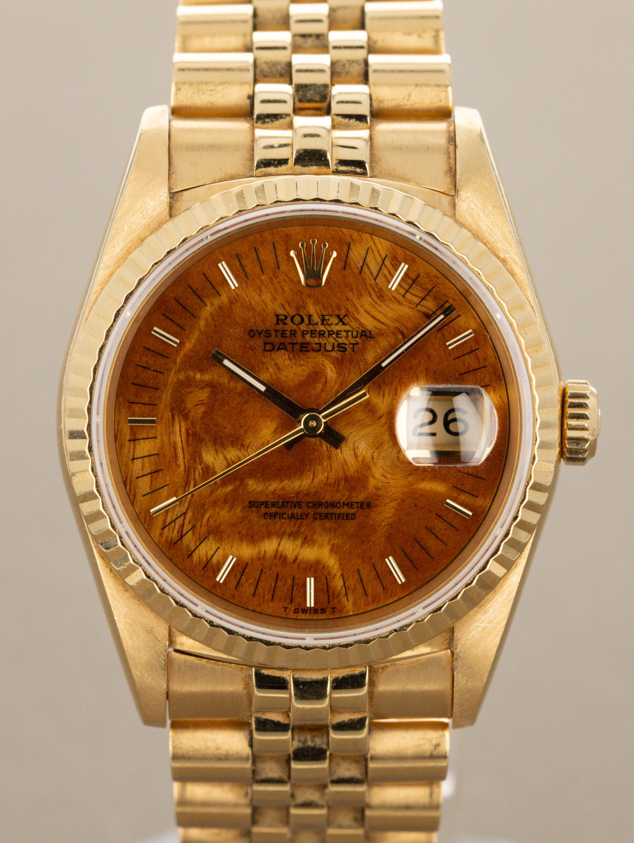 Rolex Datejust Ref. 16238 'Quickset' - 'Burlwood' Dial Unpolished