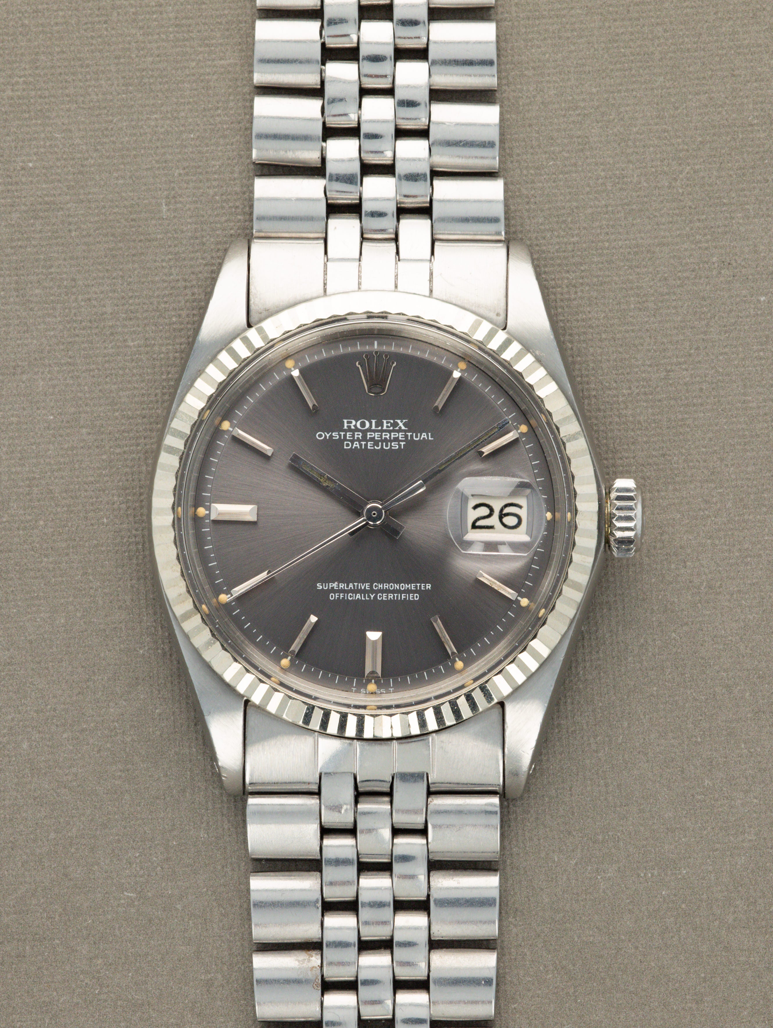 Rolex Datejust Ref. 1601 - Sunburst Grey Dial