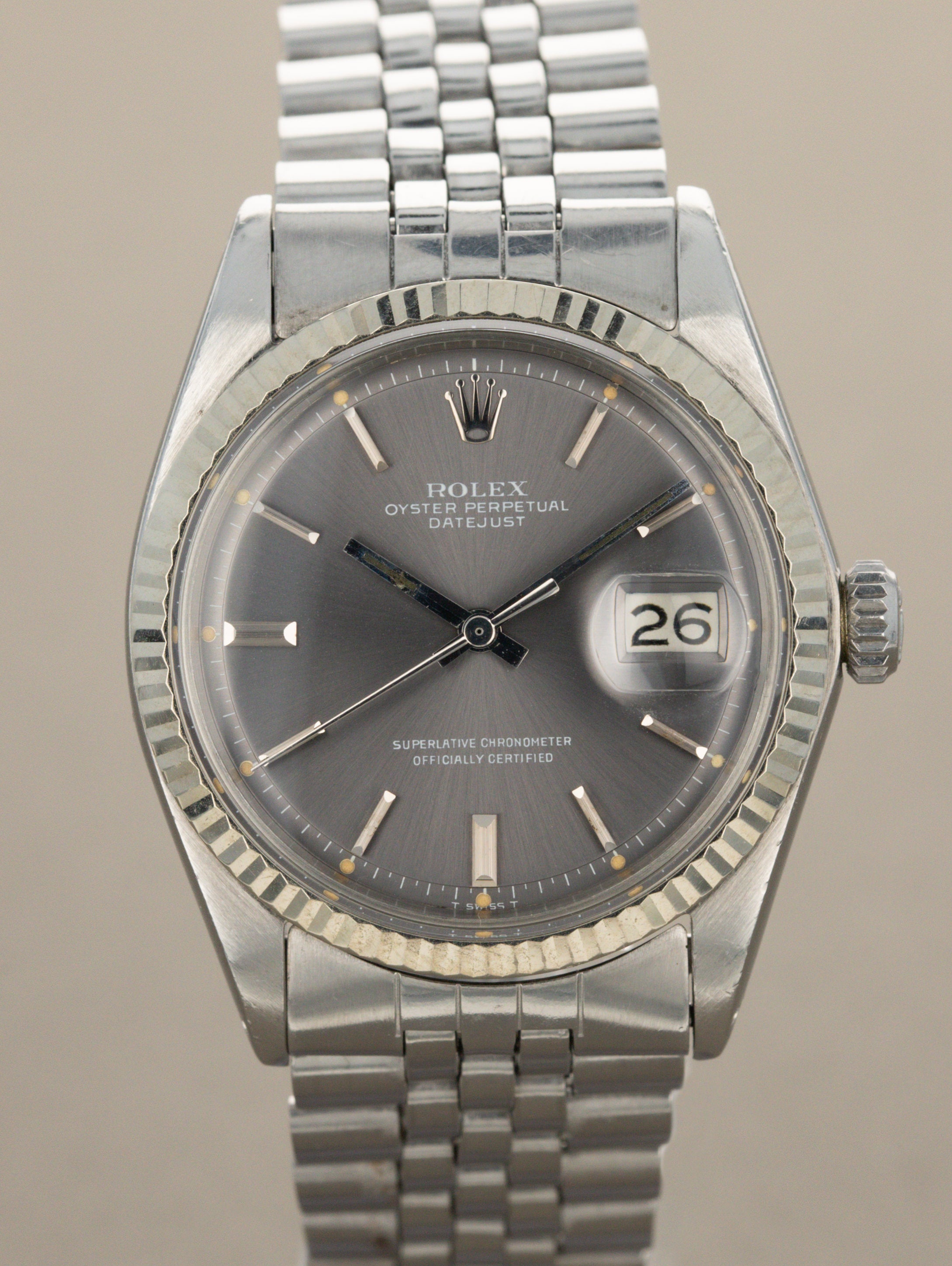 Rolex Datejust Ref. 1601 - Sunburst Grey Dial