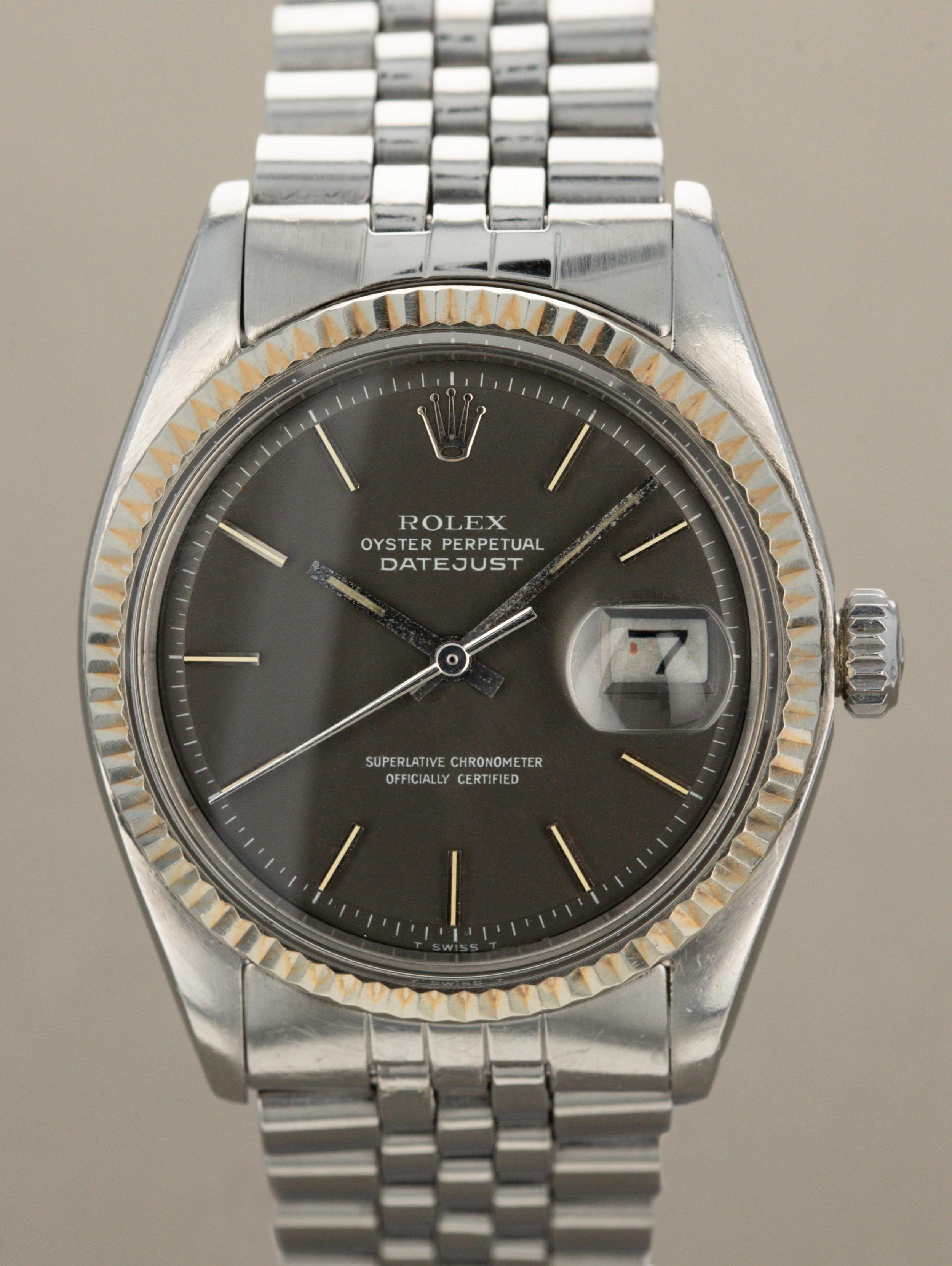 Rolex Datejust Ref. 1601 - Anthracite Dial w/papers