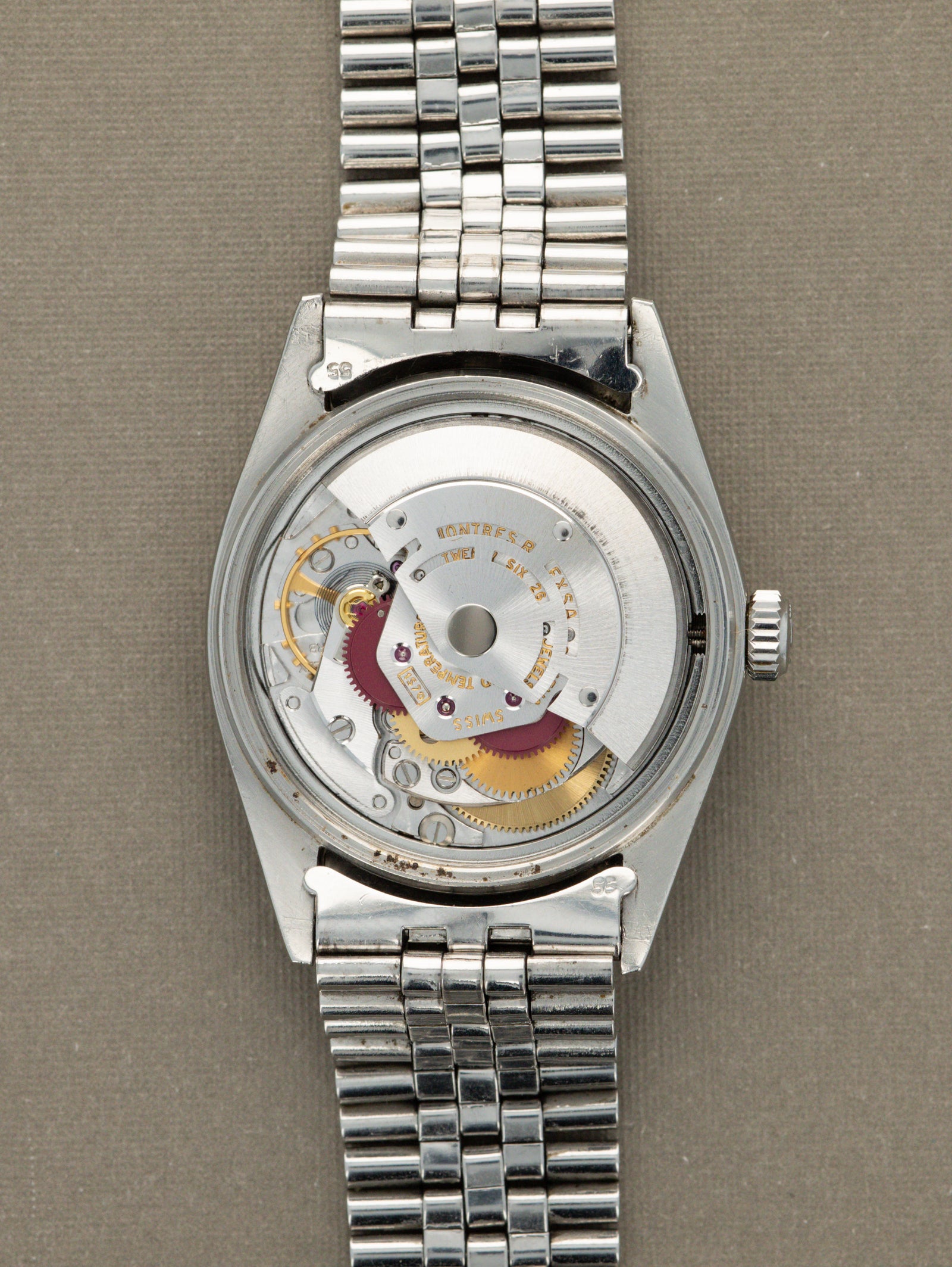 Rolex Datejust Ref. 1601 - Sunburst Grey White 'Vanishing' Text Unpolished W/ Service Papers