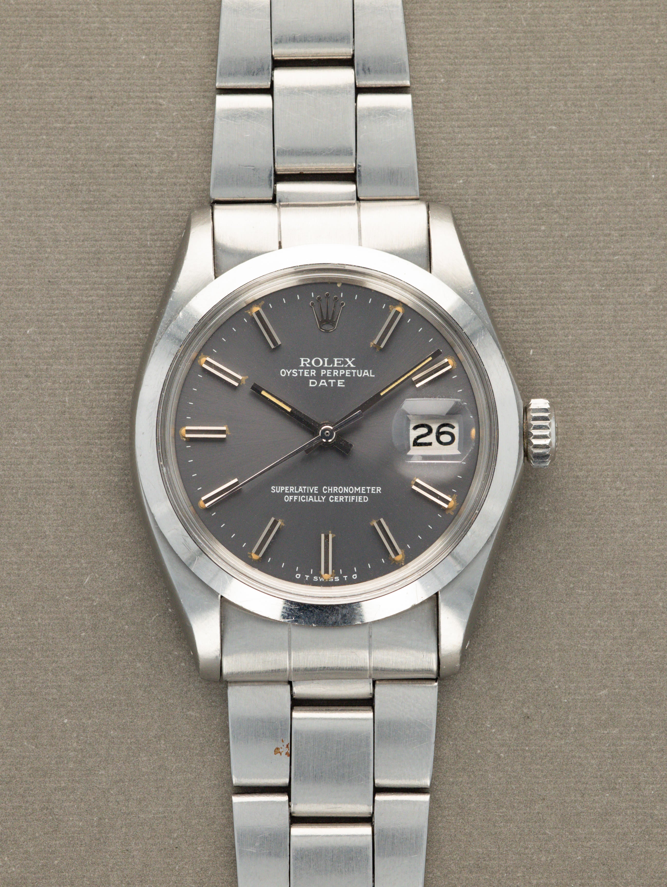 Rolex Oyster Perpetual Date Ref. 1500 Satin Grey Sigma Dial