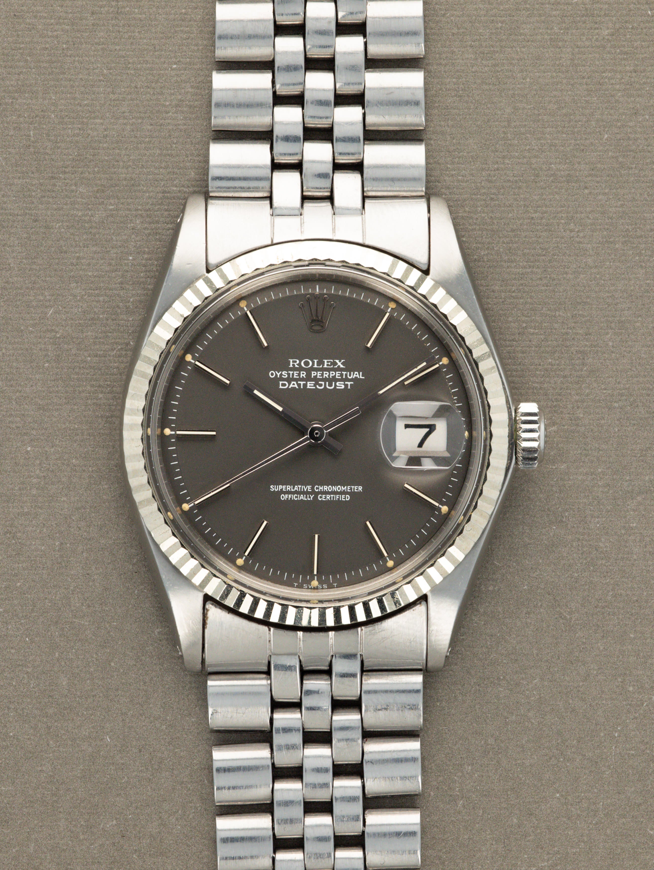 Rolex Datejust Ref. 1601 - Grey 'Satin' Dial