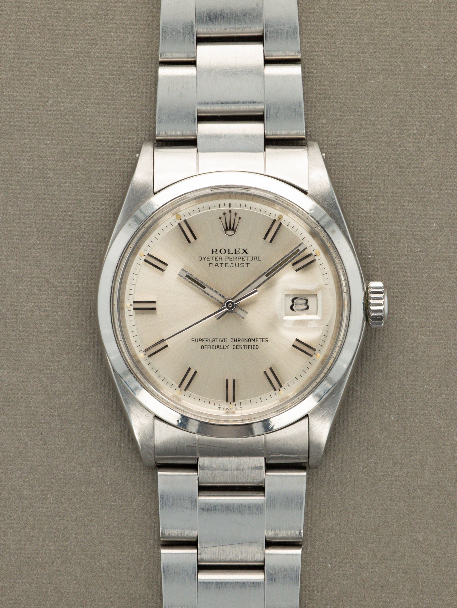 Rolex Datejust Ref. 1600 - Sunburst Silver 'Wide Boy' Dial
