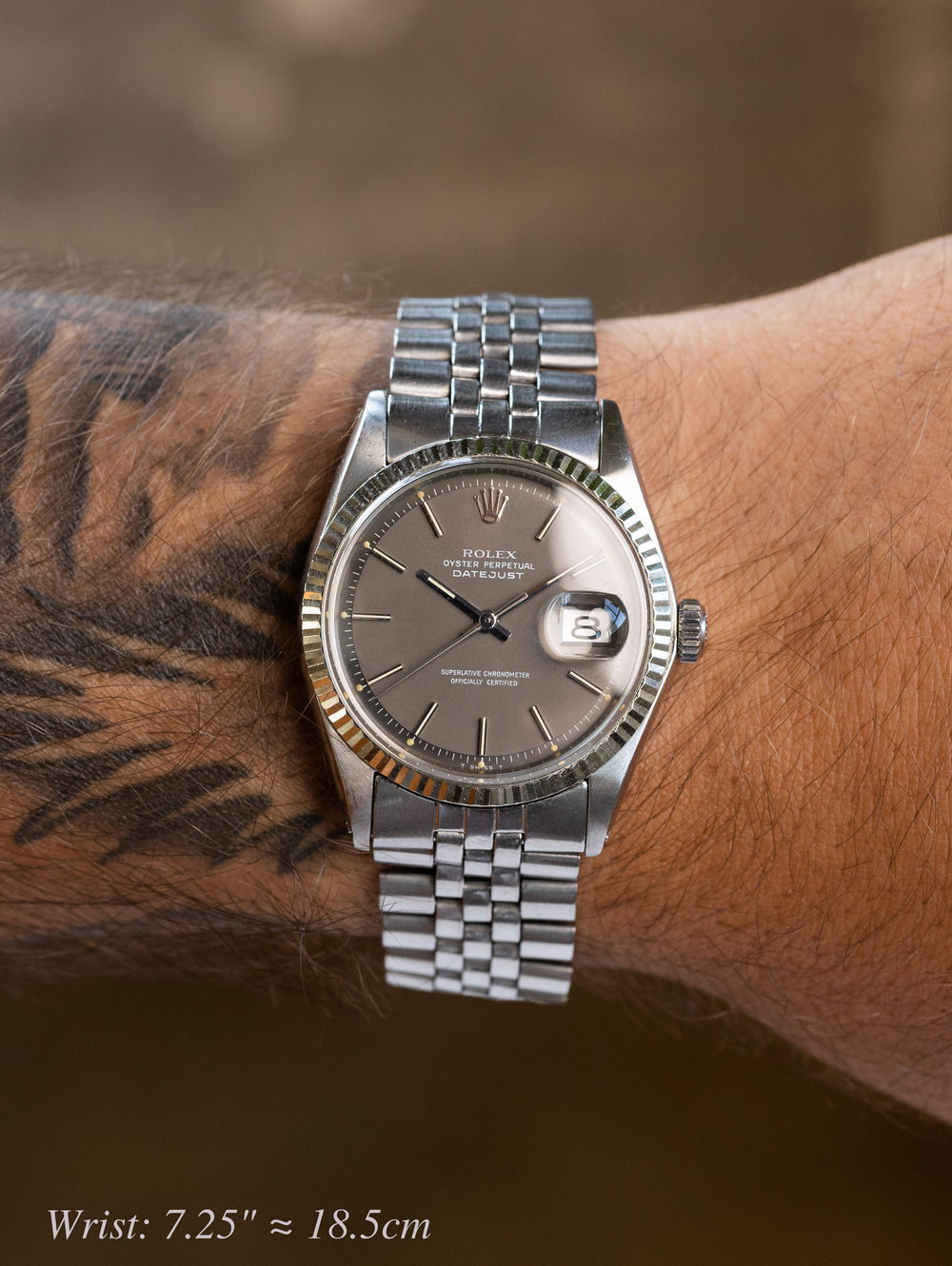Rolex Grey Rolex Datejust Ref. 1601 - Grey 'Satin' Dial