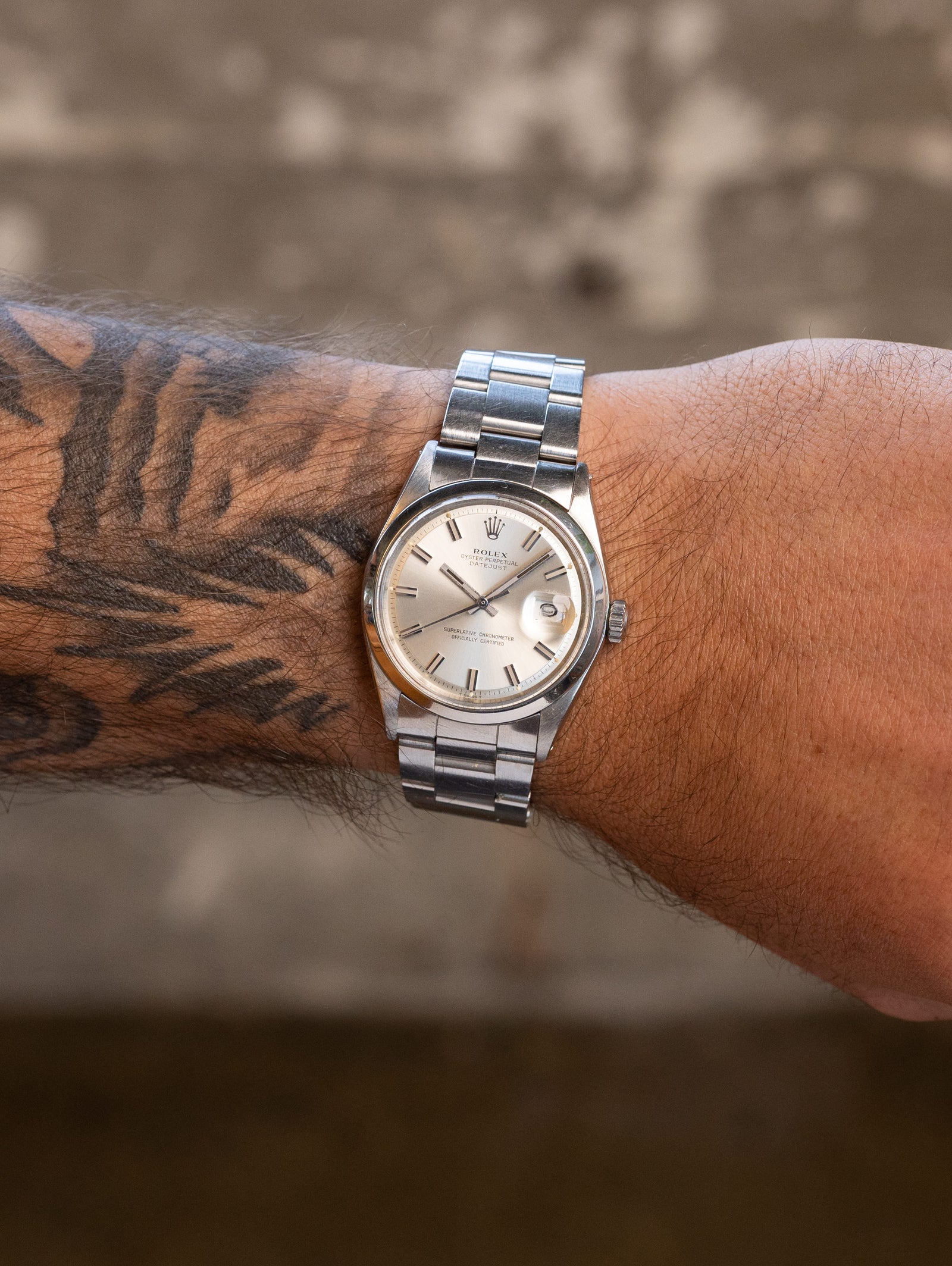Rolex Datejust Ref. 1600 - Sunburst Silver 'Wide Boy' Dial