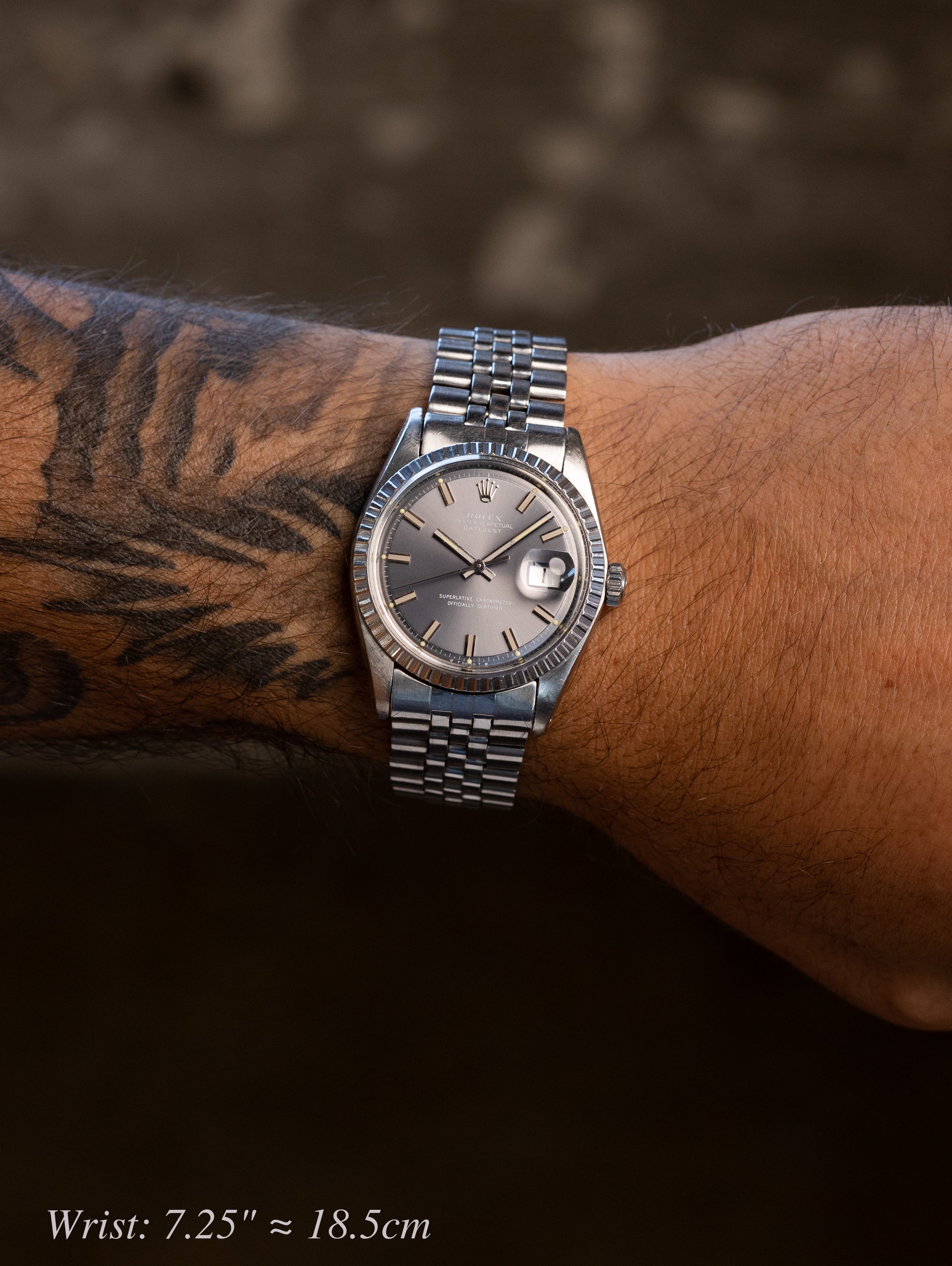 Rolex Datejust Ref. 1603 - Sunburst Grey 'Wide Boy Sigma' Dial Unpolished