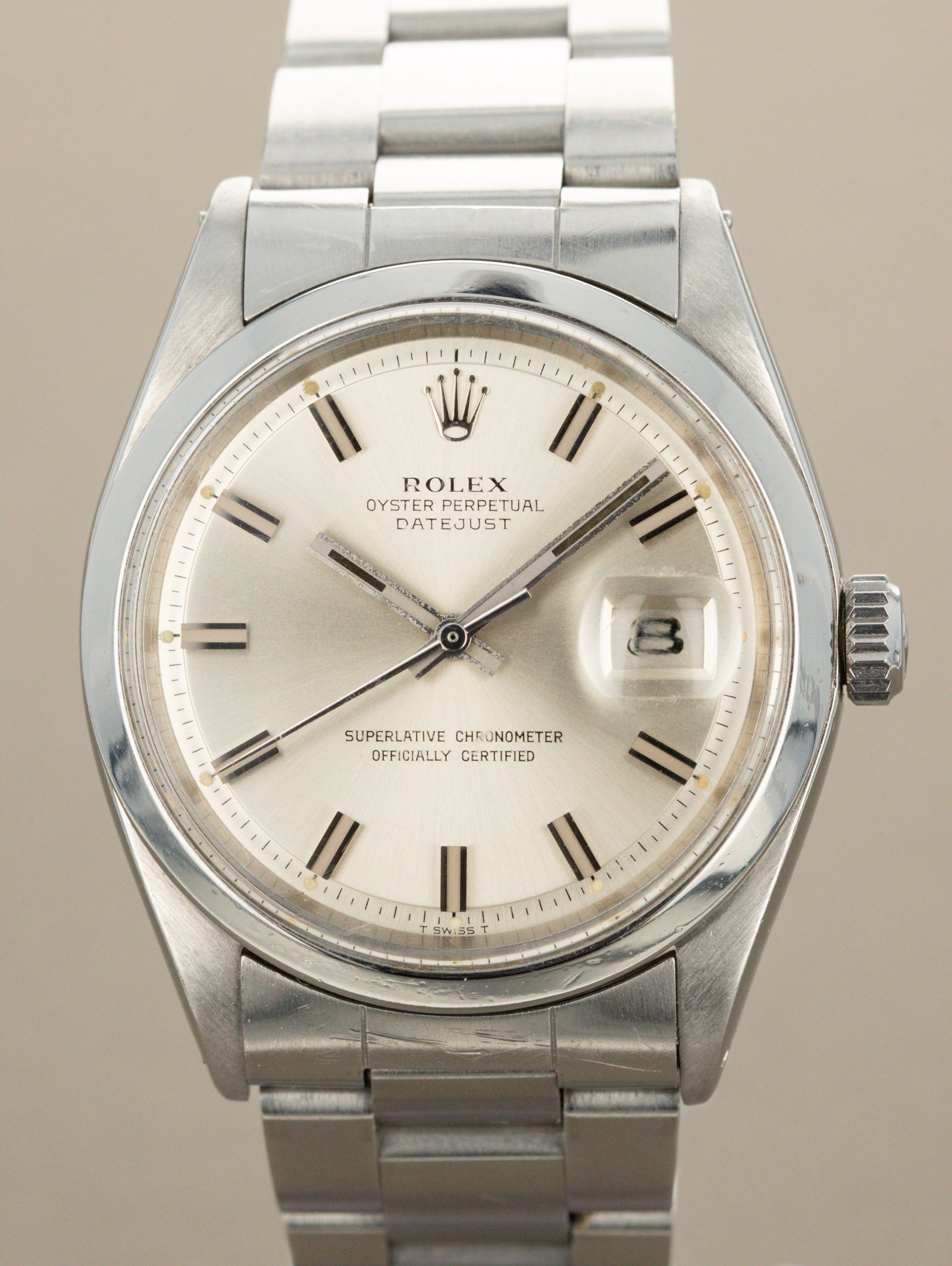 Rolex Datejust Ref. 1600 - Sunburst Silver 'Wide Boy' Dial