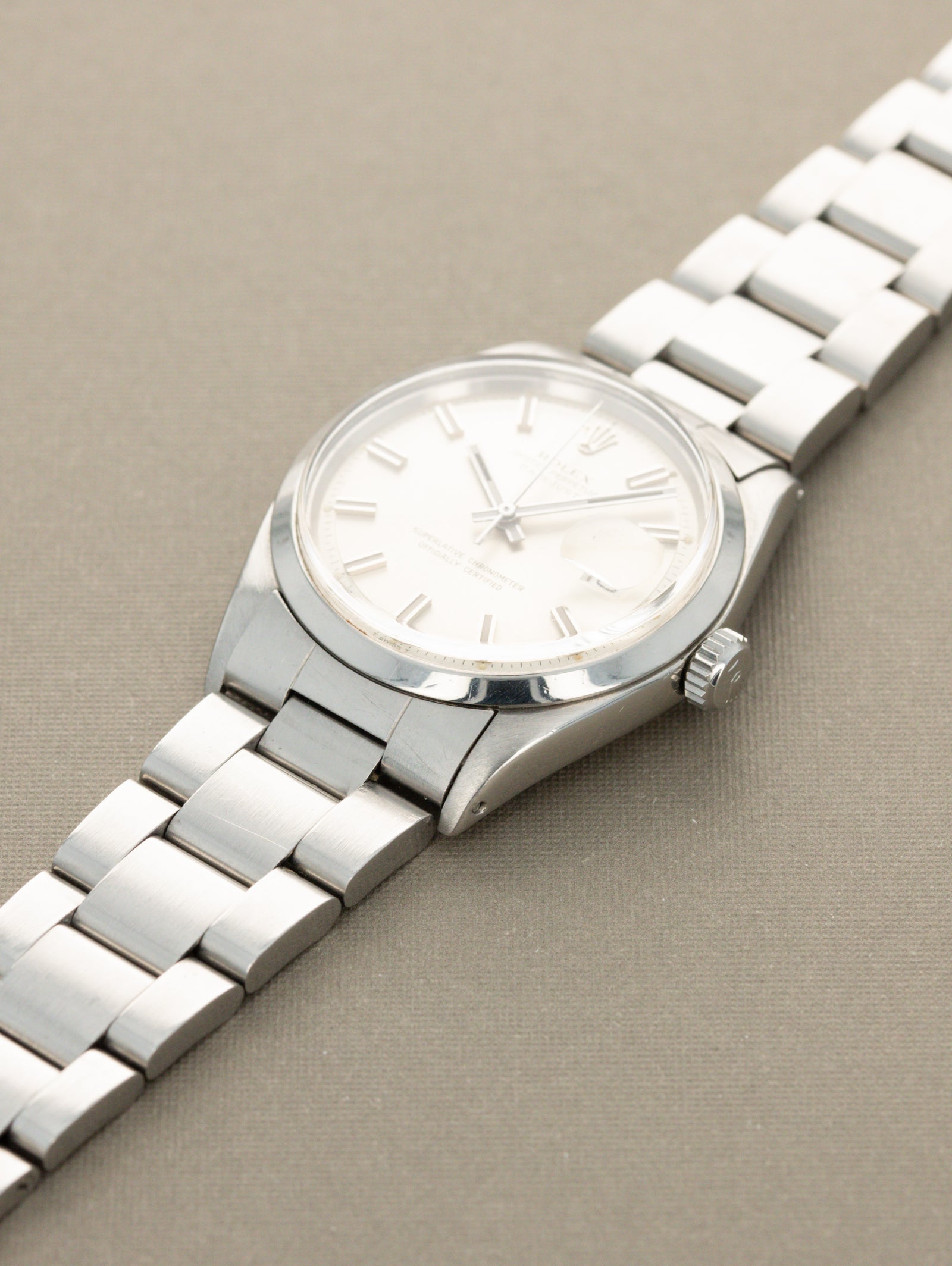 Rolex Datejust Ref. 1600 - Sunburst Silver 'Wide Boy' Dial