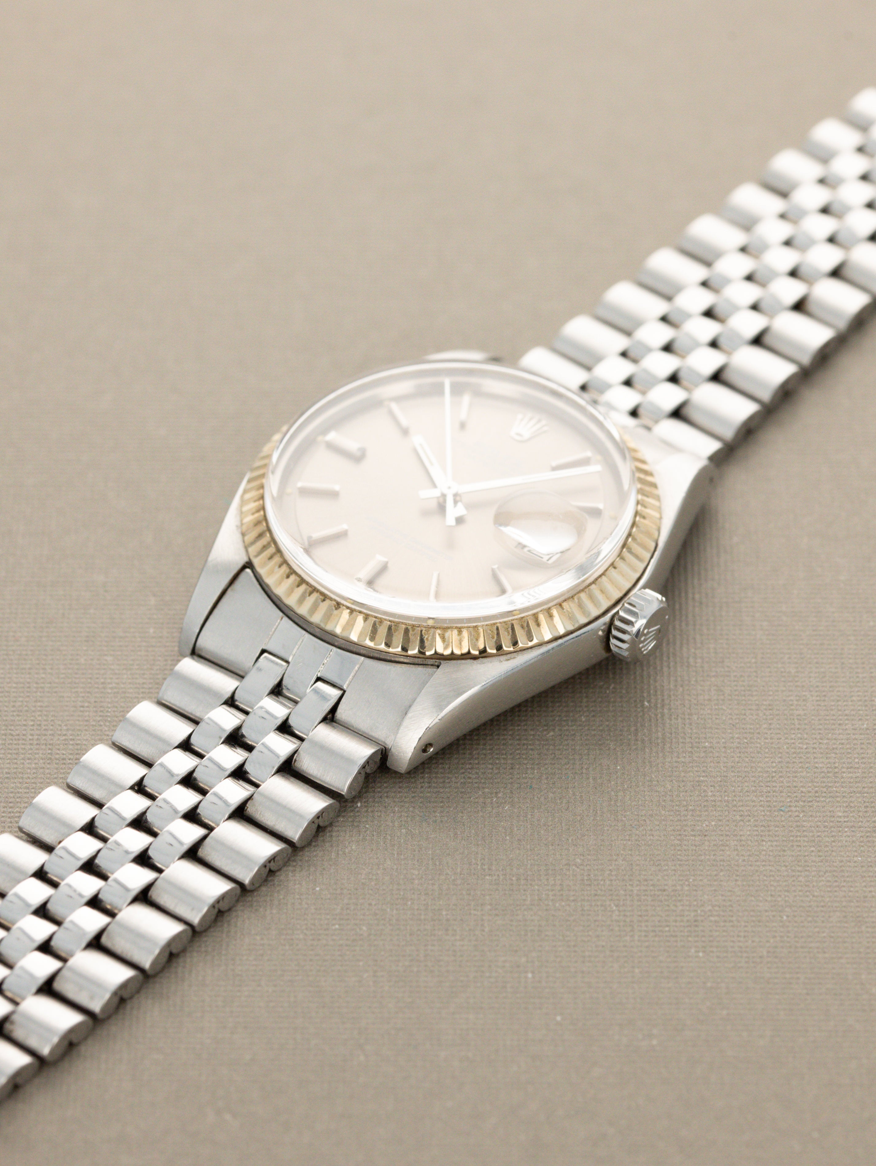 Rolex Datejust Ref. 1601 - Sunburst Grey 'Ghost' Dial Unpolished W/ Service Papers