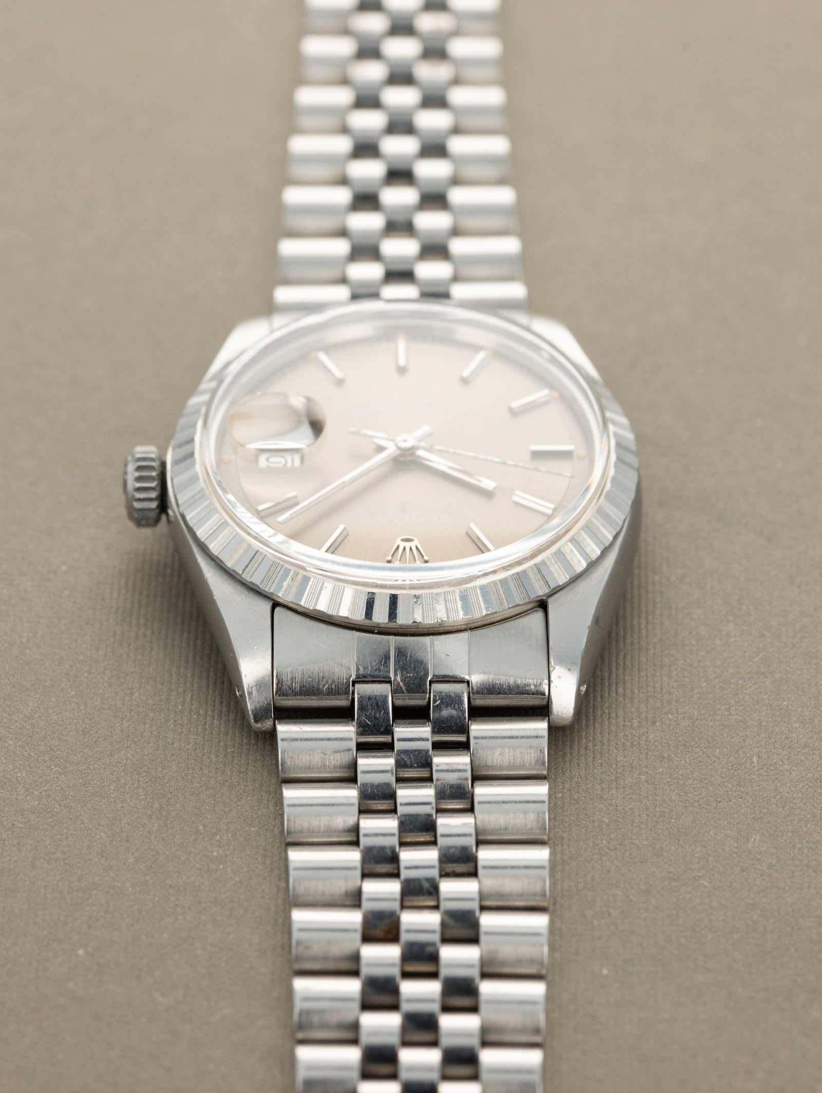 Rolex Datejust Ref. 1603 - Sunburst Taupe 'Sigma' Dial w/ White Text Unpolished