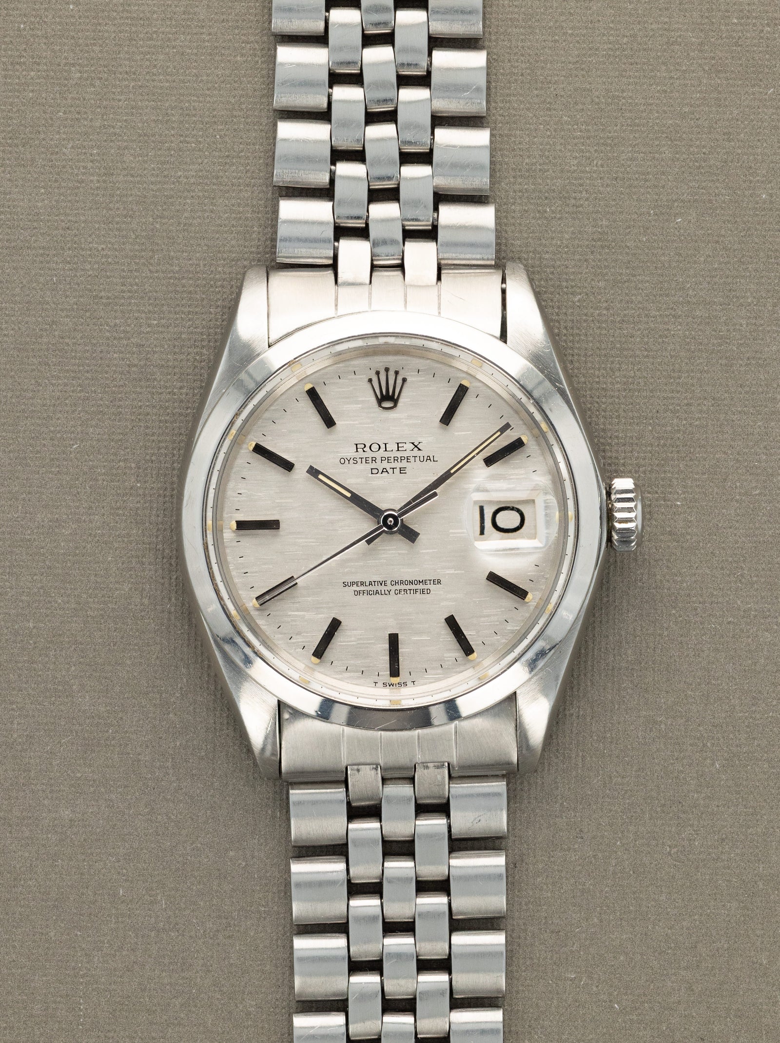 Rolex Oyster Perpetual Date Ref. 1500 - Silver 'Mosaic' Dial