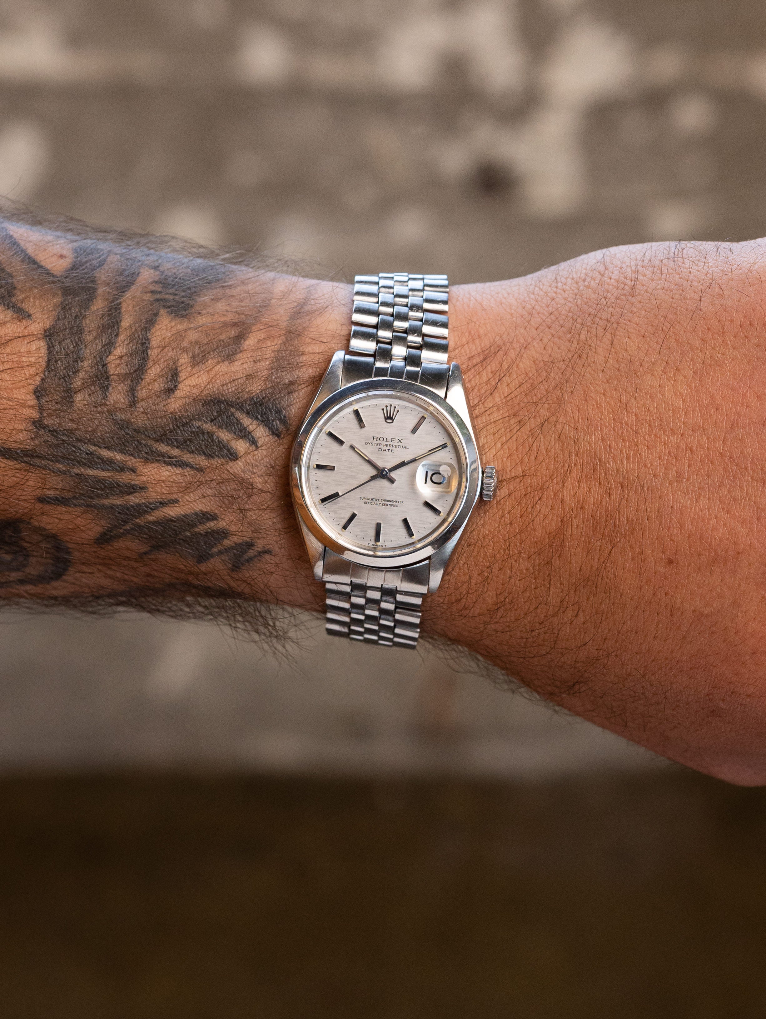 Rolex Oyster Perpetual Date Ref. 1500 - Silver 'Mosaic' Dial