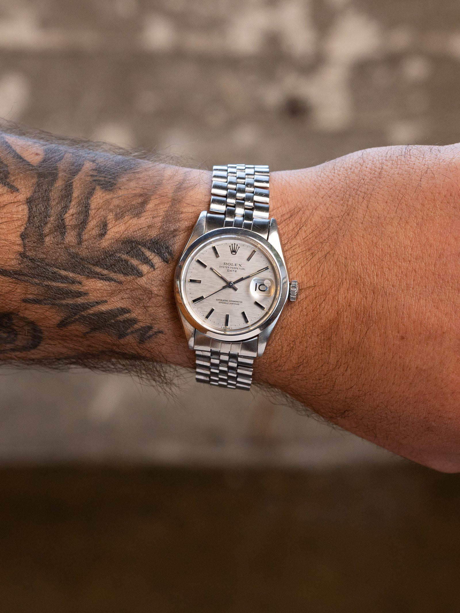 Rolex Oyster Perpetual Date Ref. 1500 - Silver 'Mosaic' Dial
