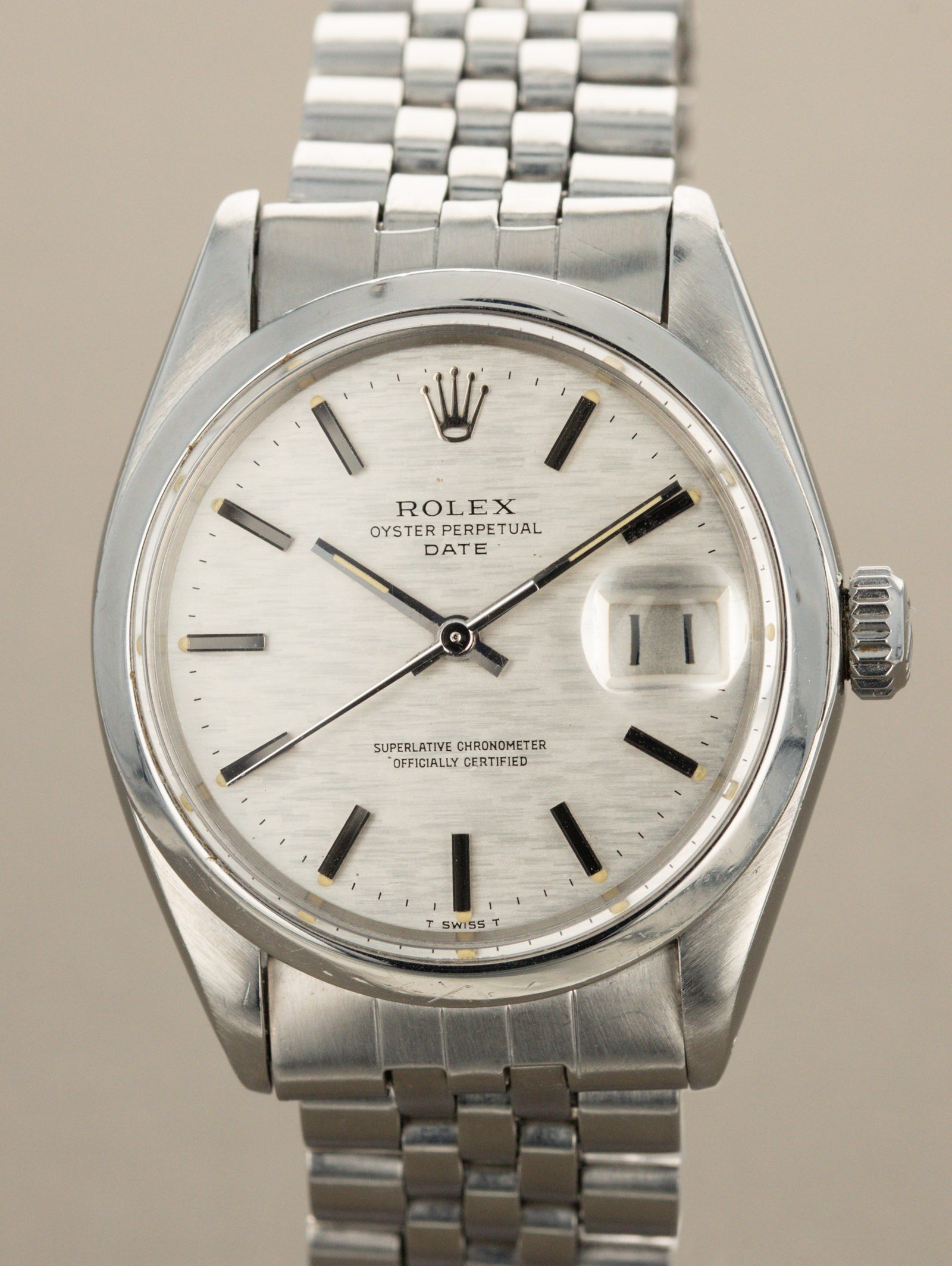 Rolex Oyster Perpetual Date Ref. 1500 - Silver 'Mosaic' Dial