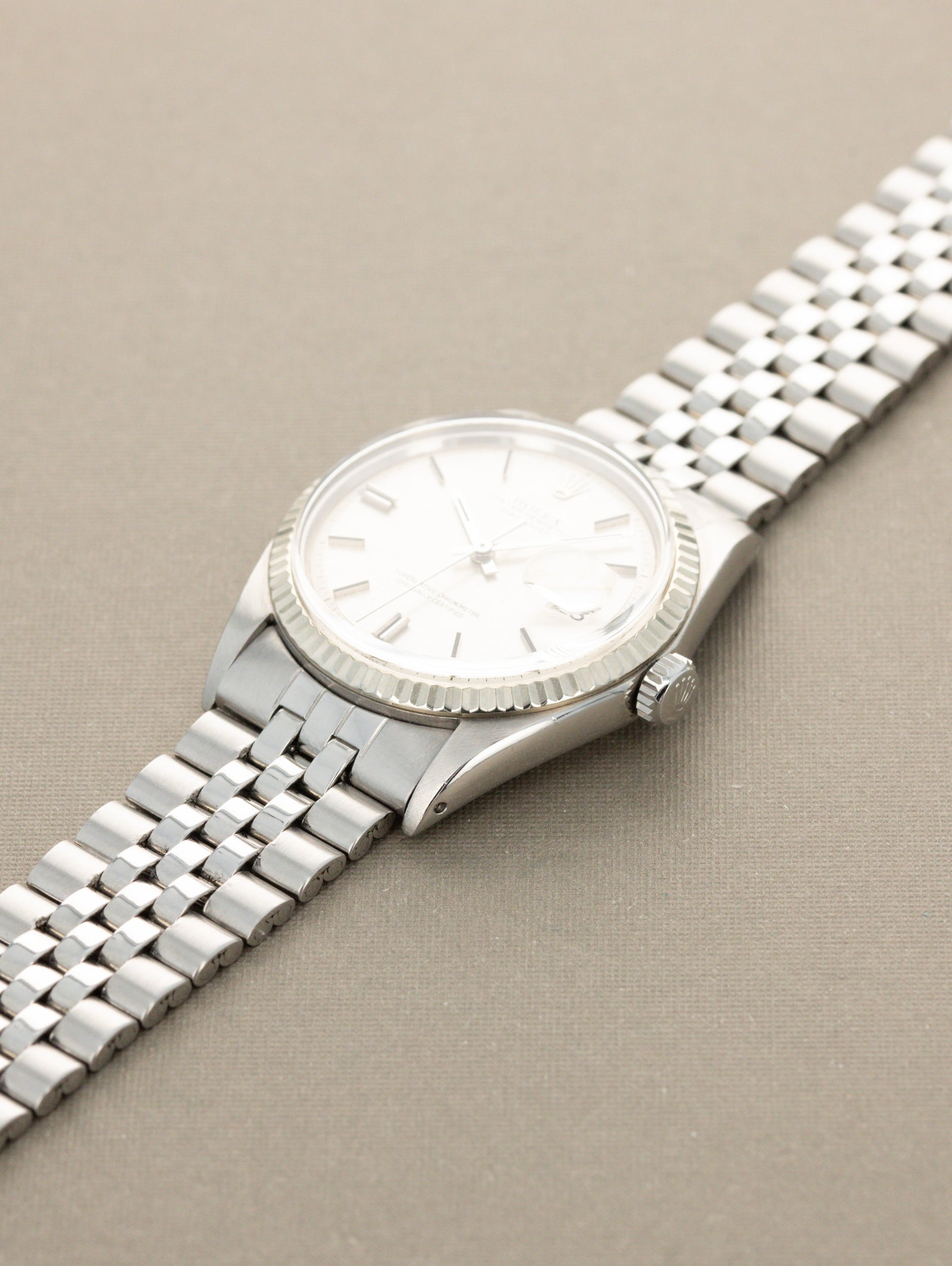Rolex Datejust Ref. 1601 - Silver 'Linen' Non-Luminous Dial