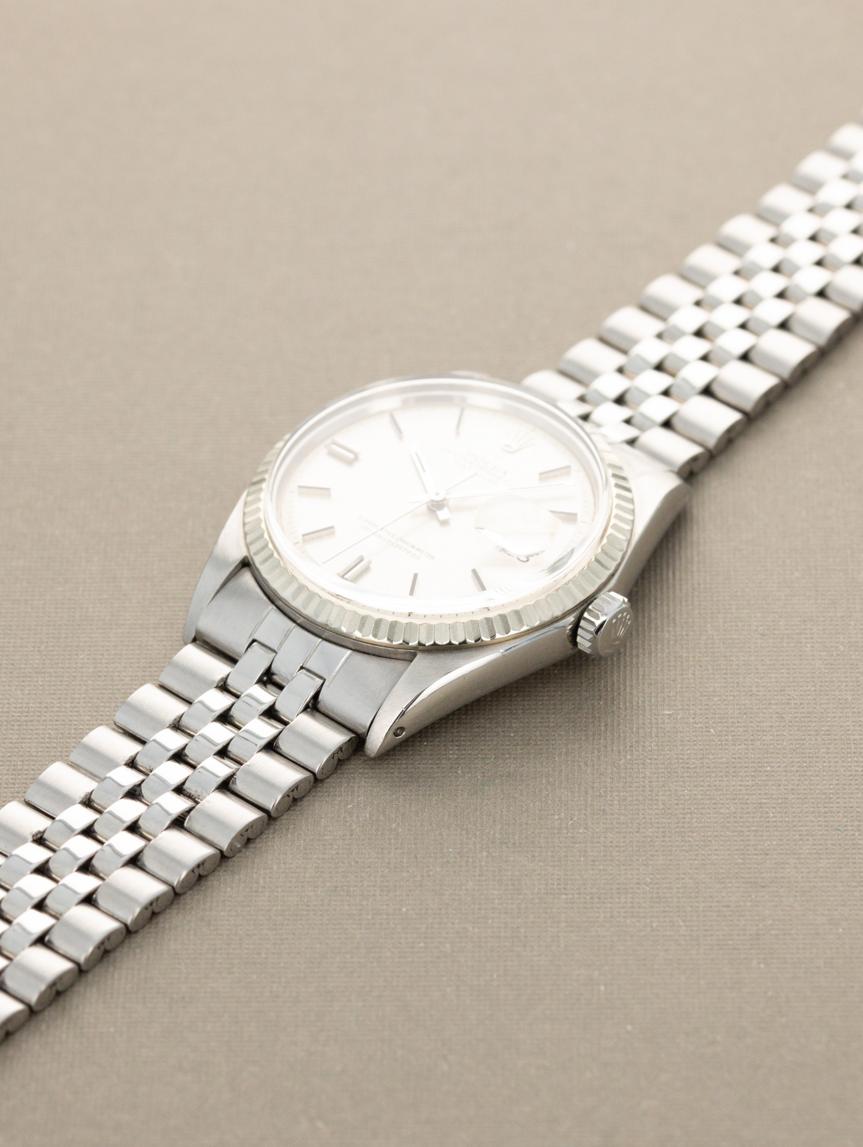 Rolex Datejust Ref. 1601 - Silver 'Linen' Non-Luminous Dial