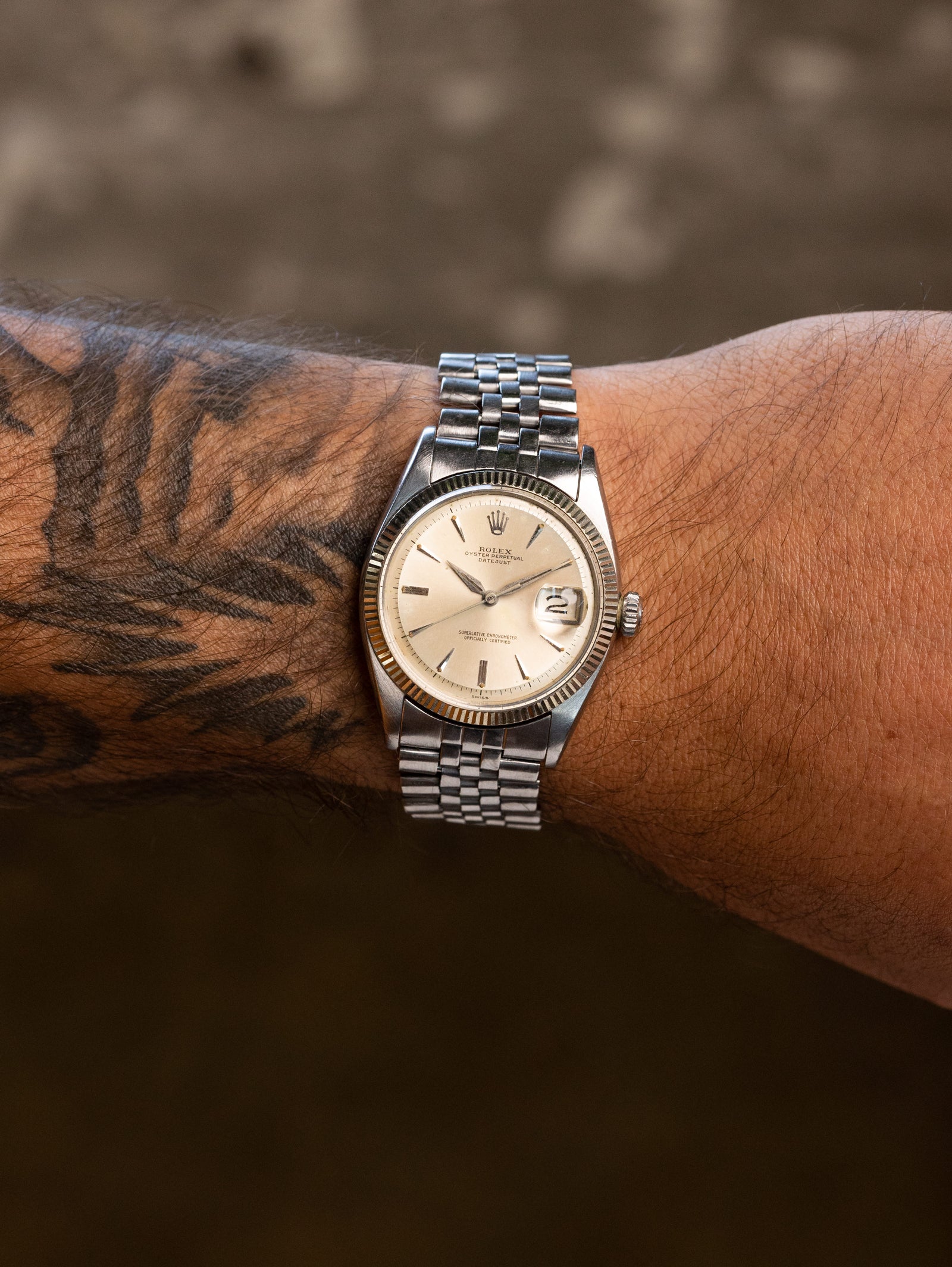 Rolex Datejust Ref. 6605  - Sunburst Silver Dial
