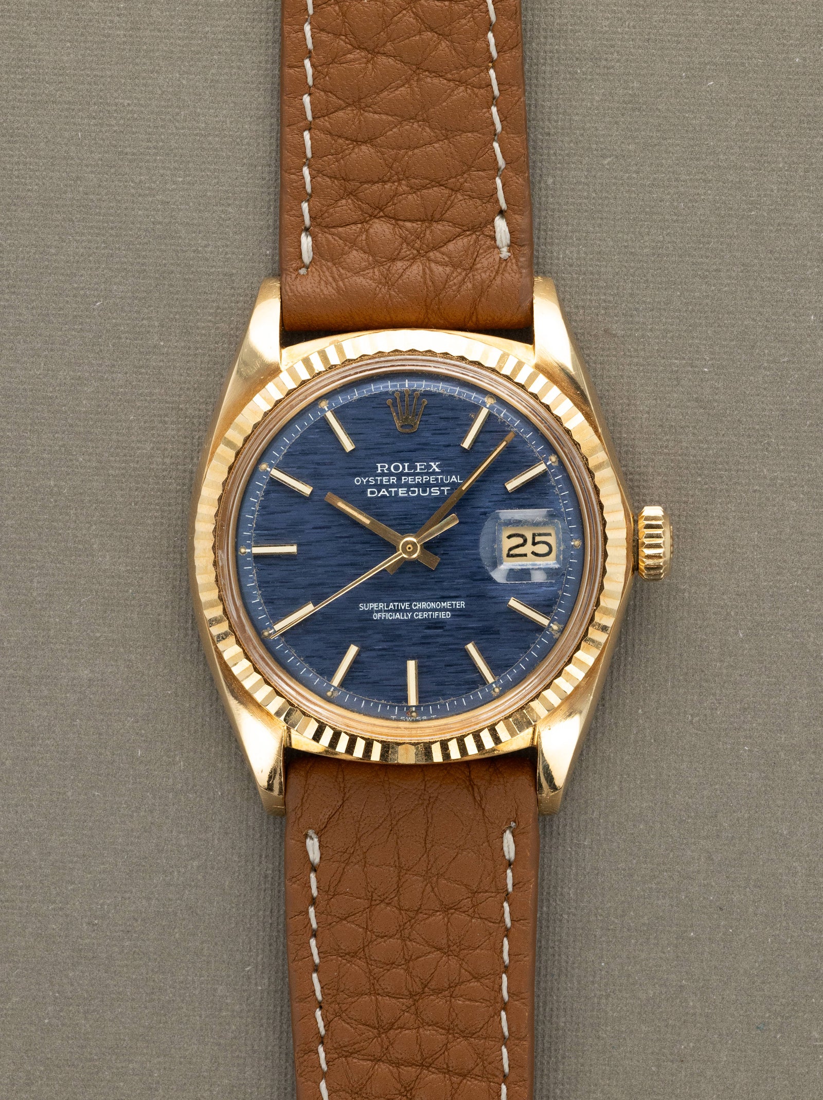 Rolex Datejust Ref. 1601/8 - Blue 'Mosaic' Dial Unpolished