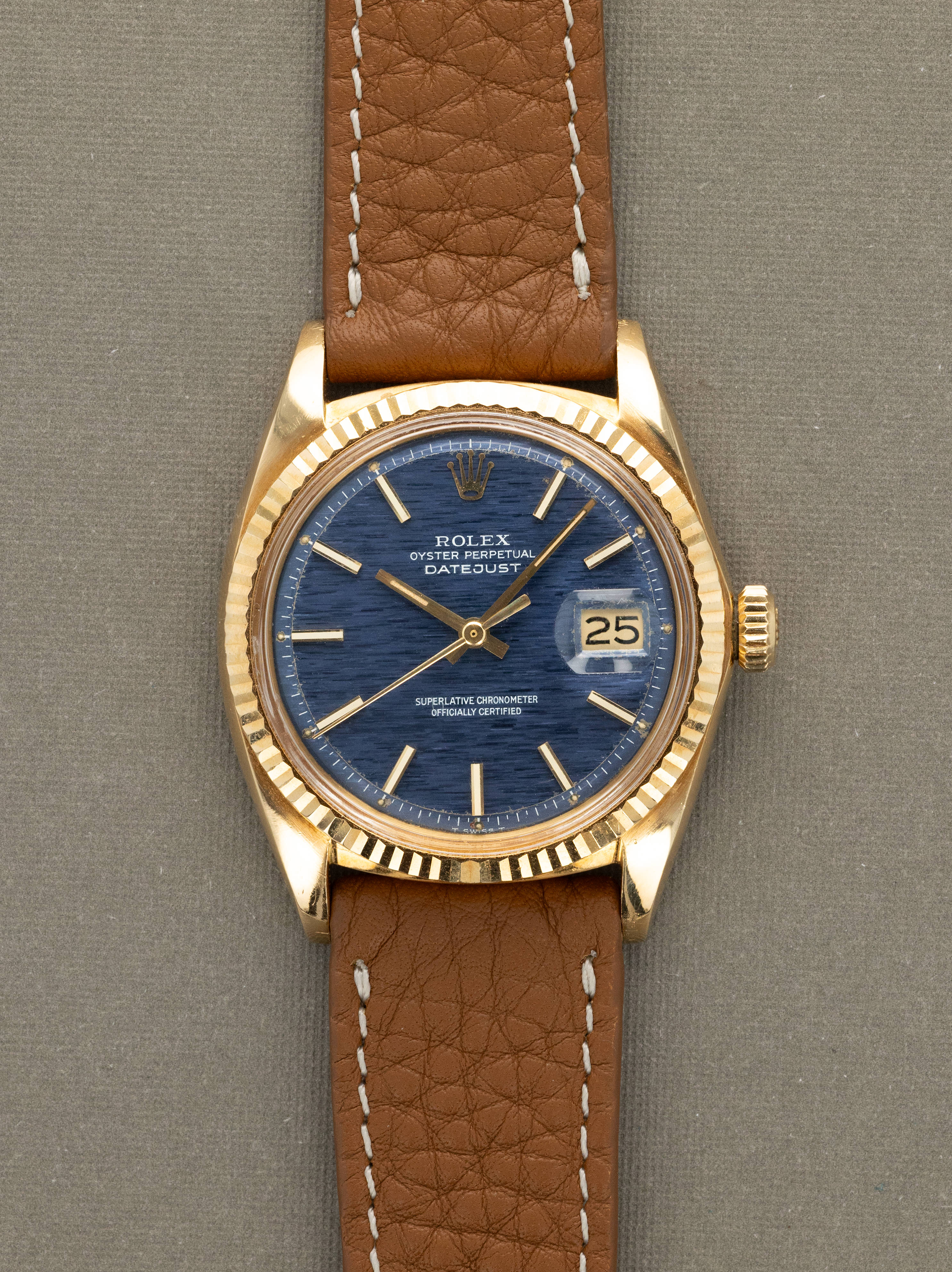Rolex Datejust Ref. 1601/8 - Blue 'Mosaic' Dial Unpolished
