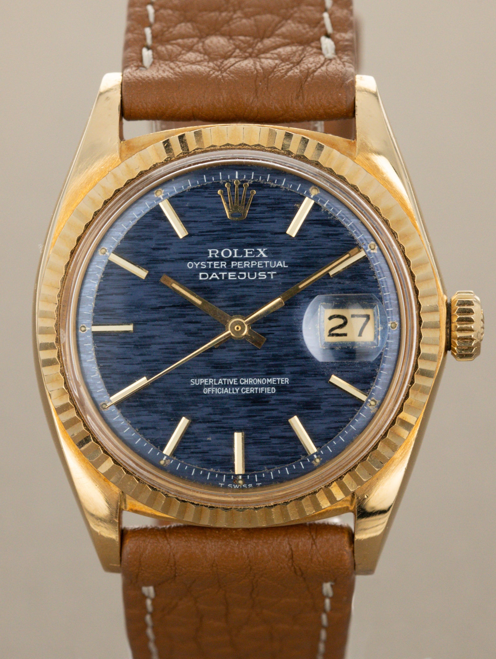 Rolex Datejust Ref. 1601/8 - Blue 'Mosaic' Dial Unpolished