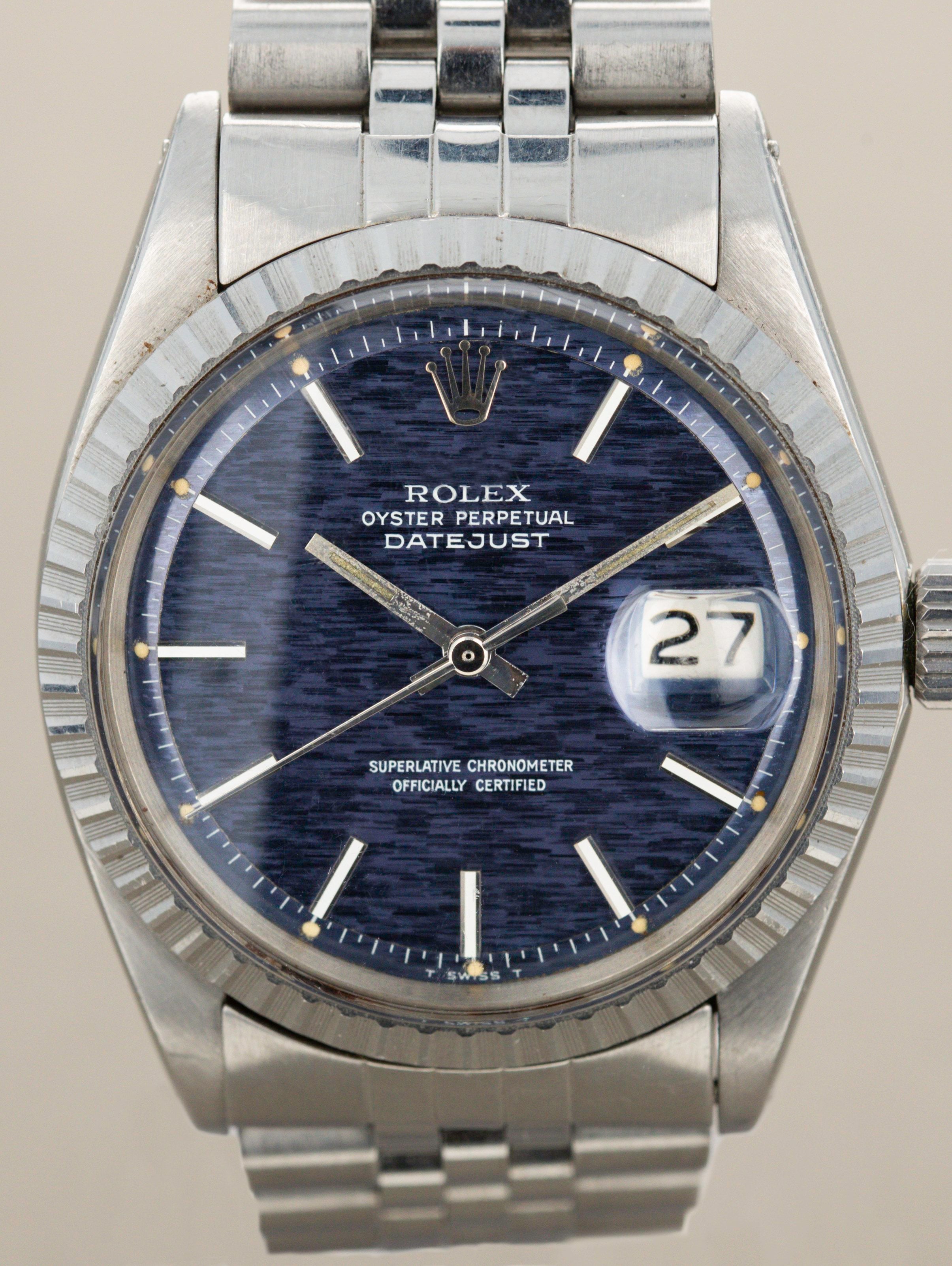 Rolex Datejust Ref 1603 - Blue Mosaic Dial
