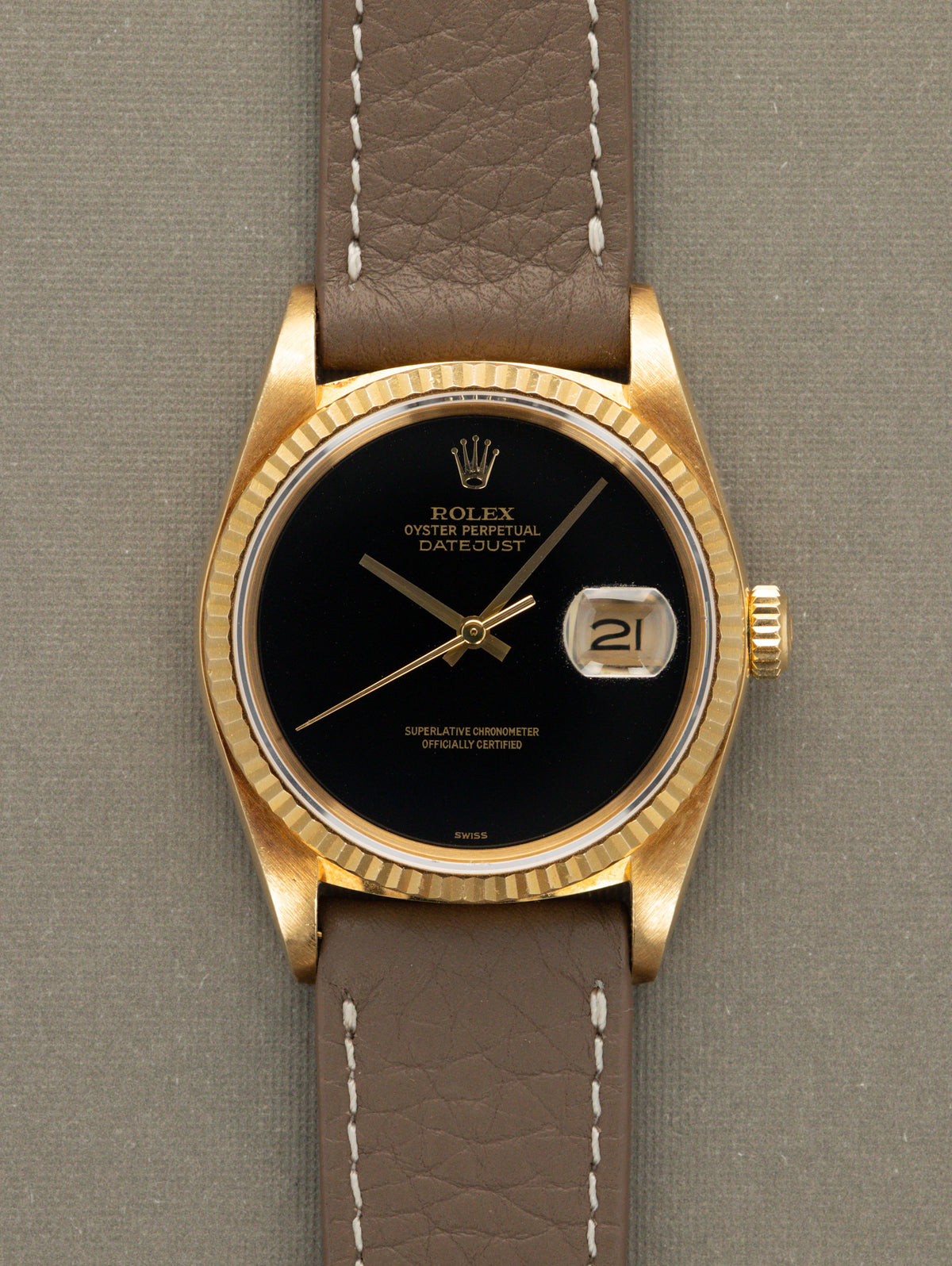 Rolex Datejust Ref. 16018 - 'Onyx' Stone Dial Unpolished