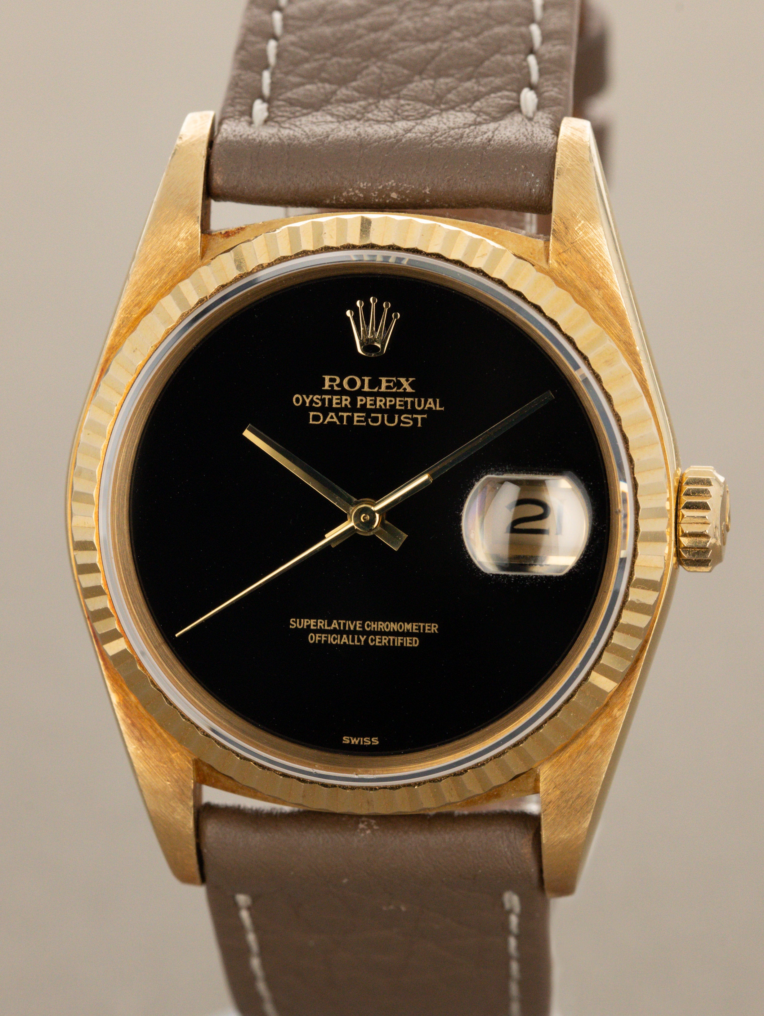 Rolex Datejust Ref. 16018 - 'Onyx' Stone Dial Unpolished