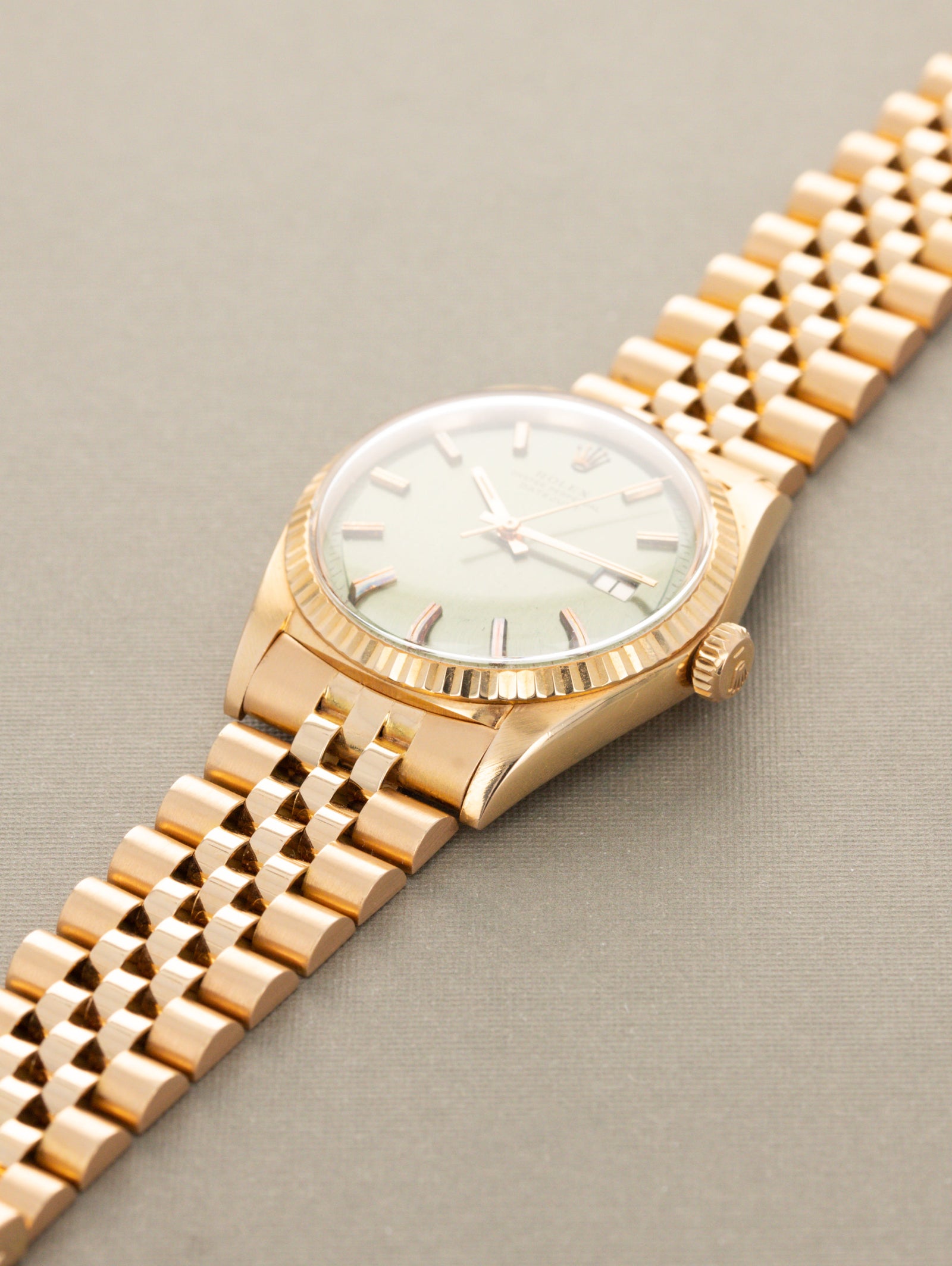 Rolex Datejust Ref. 1601 - Rose Gold W/ Olive Green Prototype Dial
