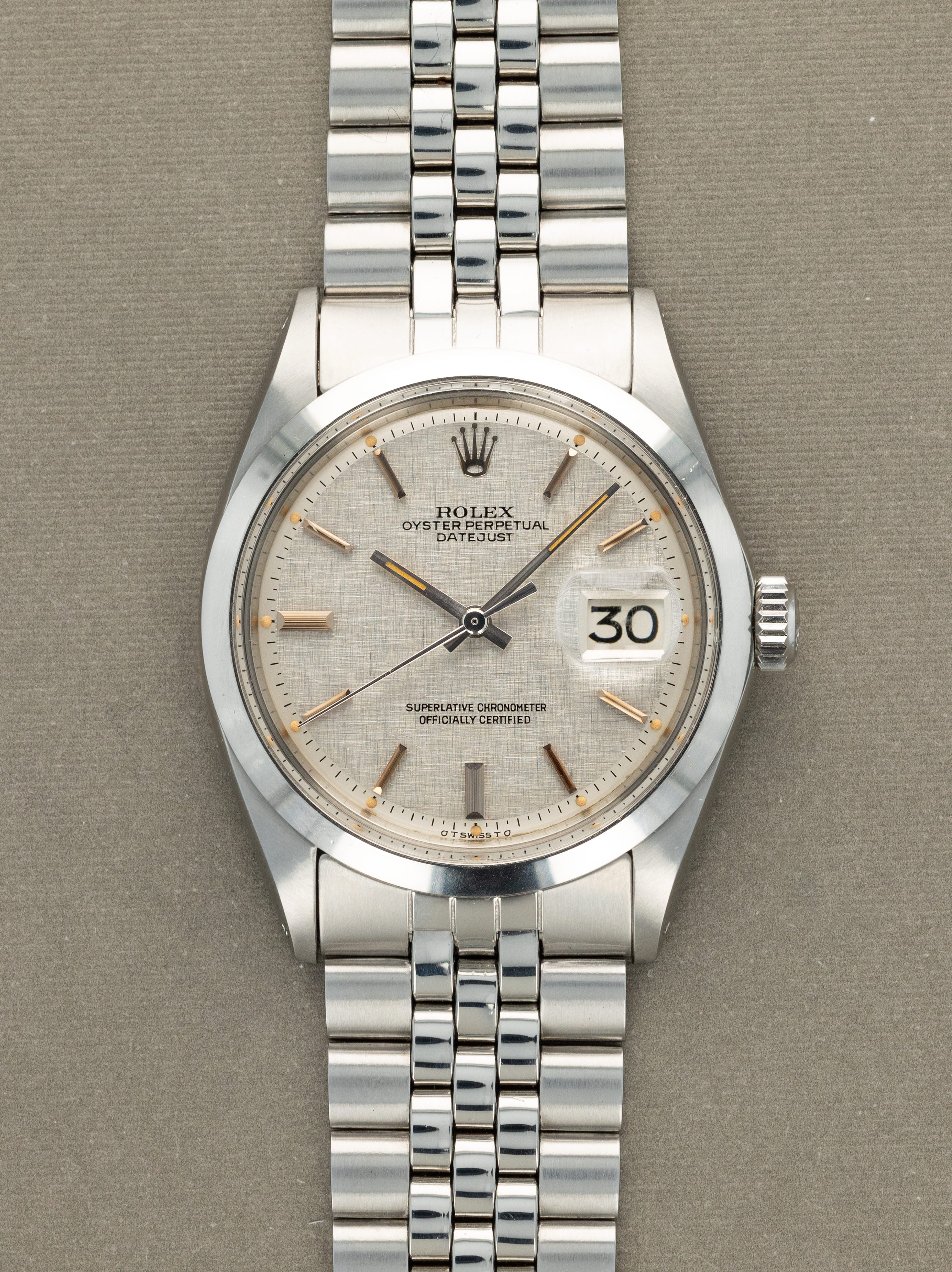 Rolex Datejust Ref. 1600 - Silver 'Linen' Dial