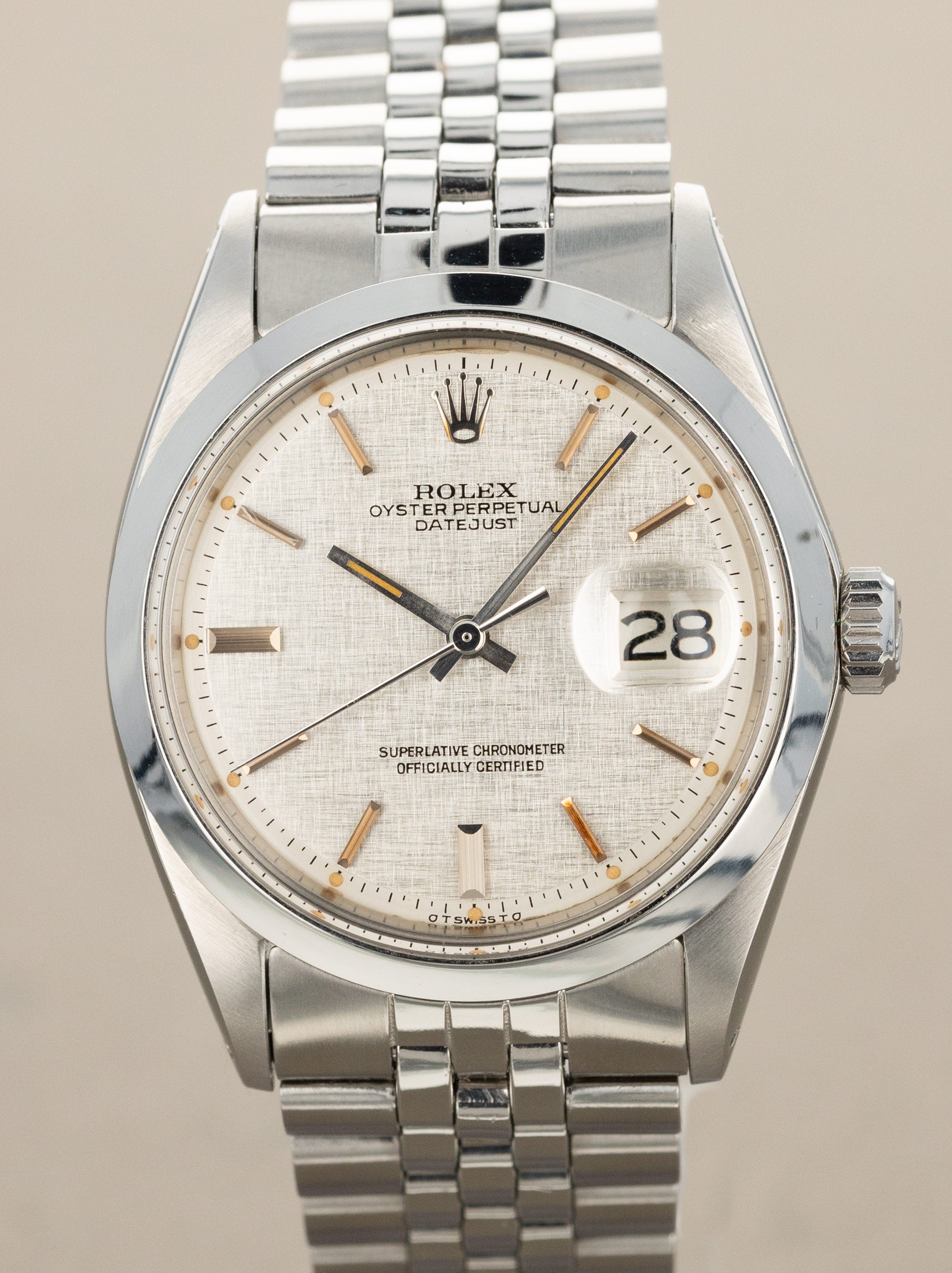 Rolex Datejust Ref. 1600 - Silver 'Linen' Dial