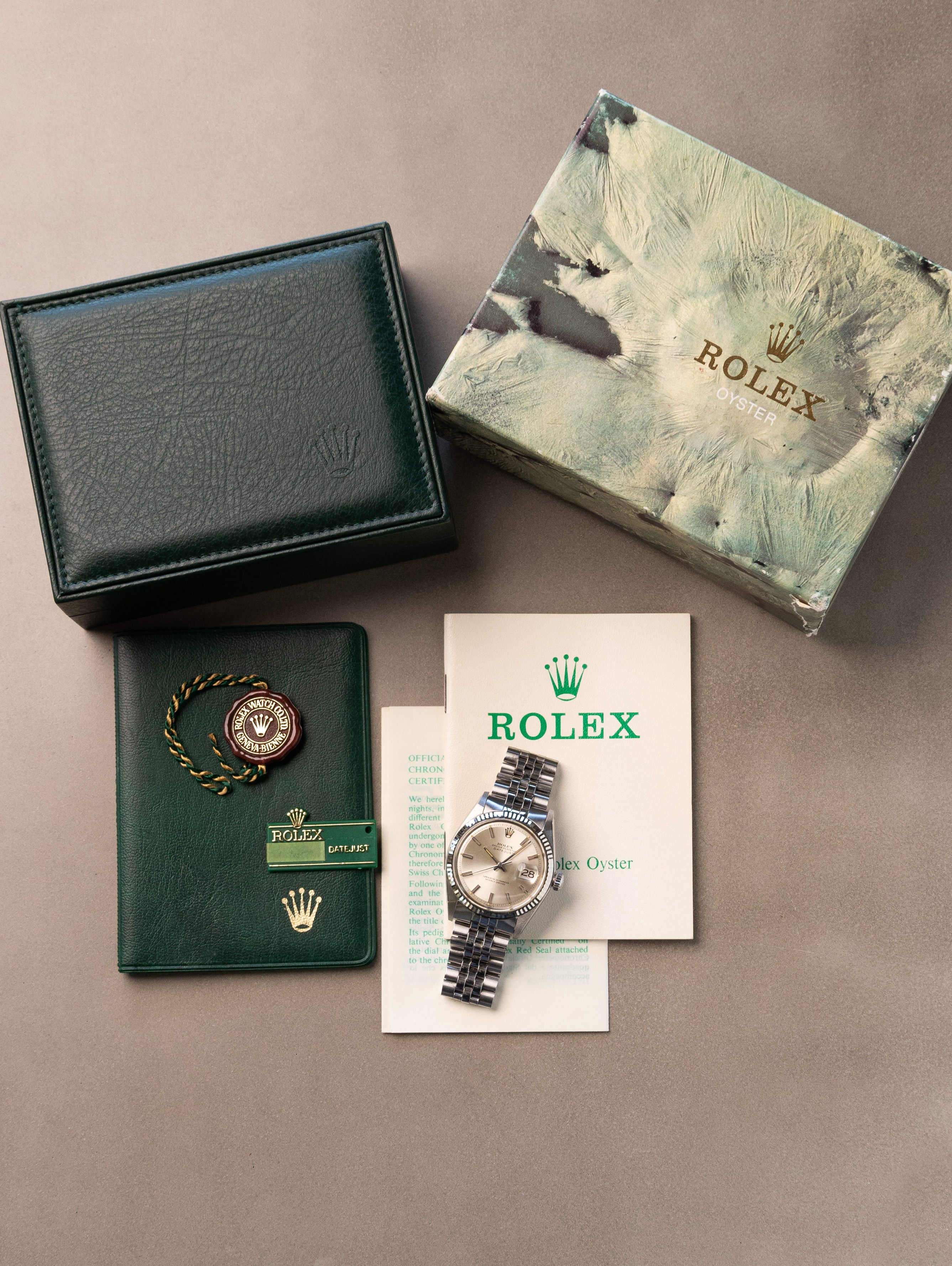 Rolex Datejust Ref. 1601  - Sunburst Silver Dial LNOS w/ Box & Papers