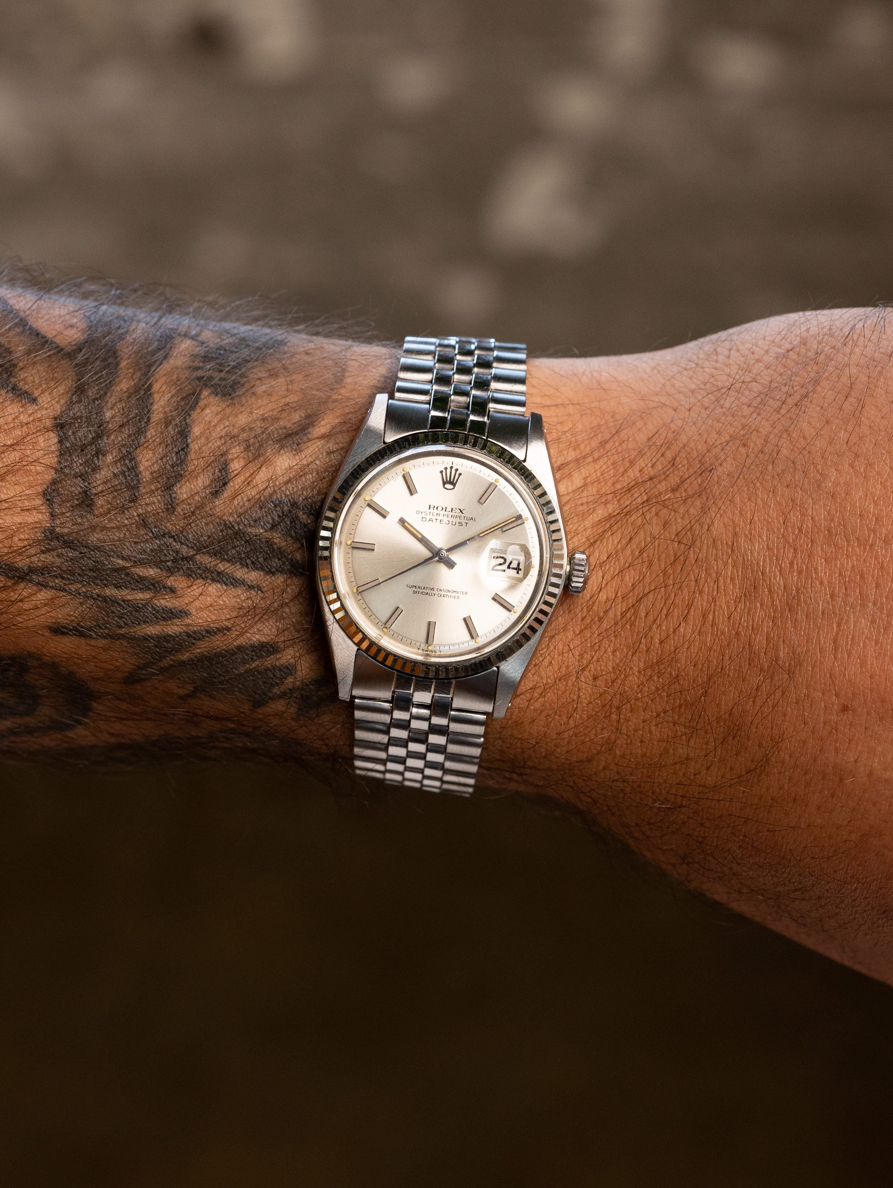 Rolex Datejust Ref. 1601  - Sunburst Silver Dial LNOS w/ Box & Papers