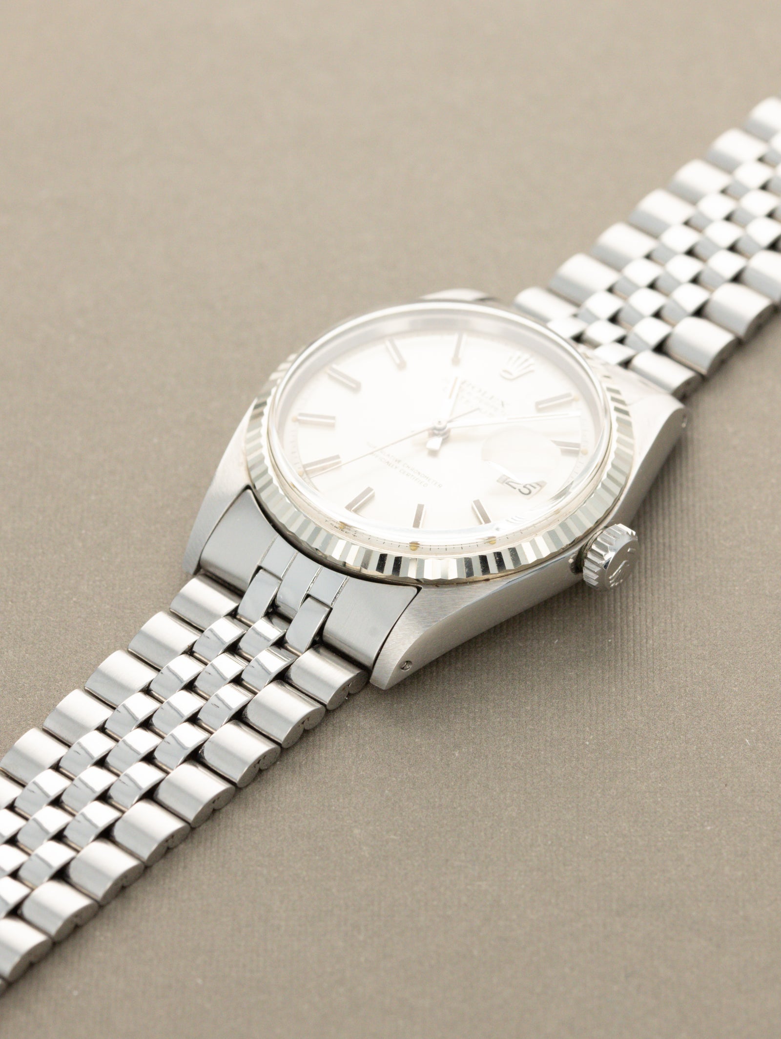 Rolex Datejust Ref. 1601  - Sunburst Silver Dial LNOS w/ Box & Papers