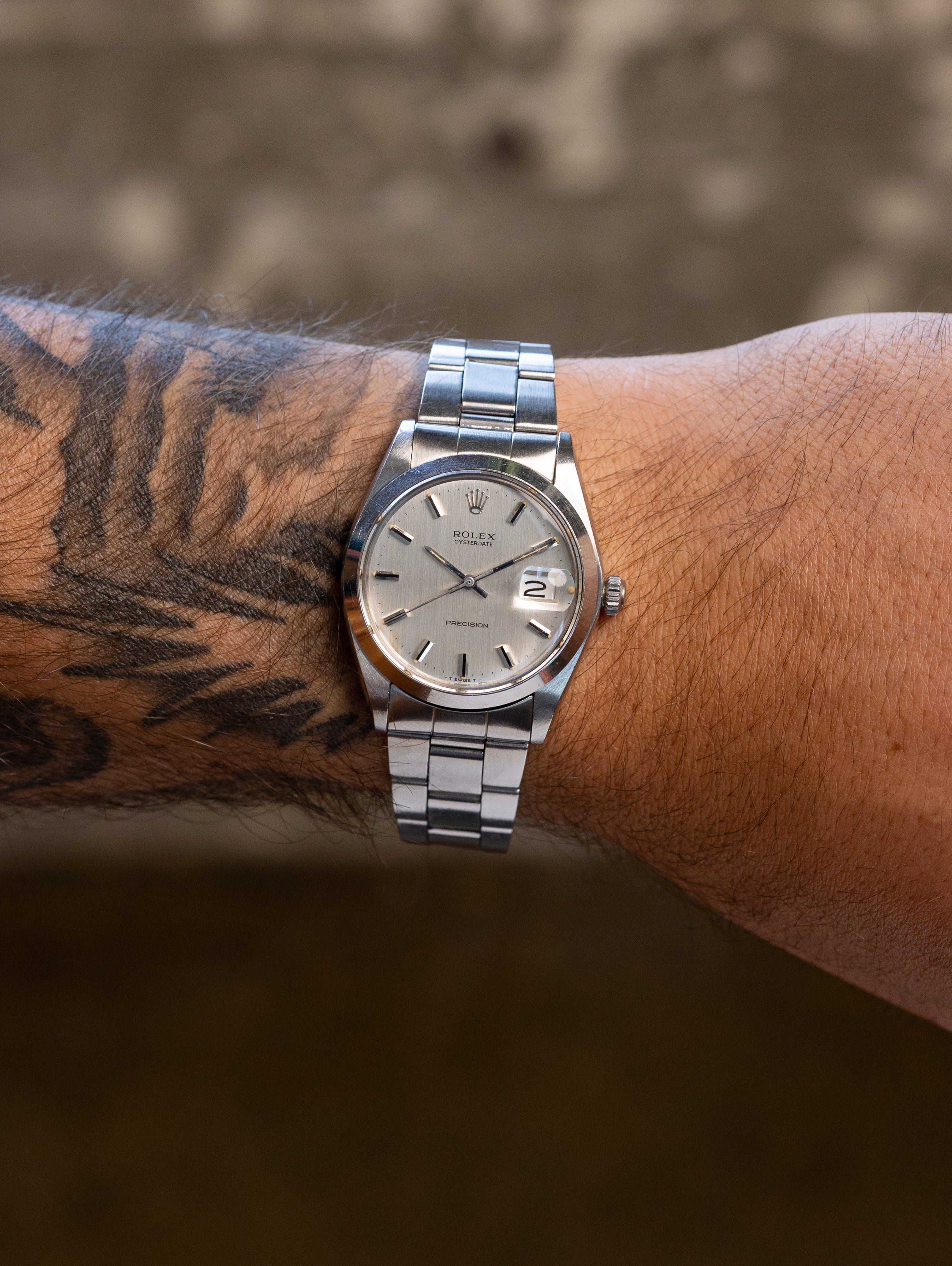 Rolex Oysterdate Precision Ref. 6694 - 'Brushed' Silver Dial Unpolished