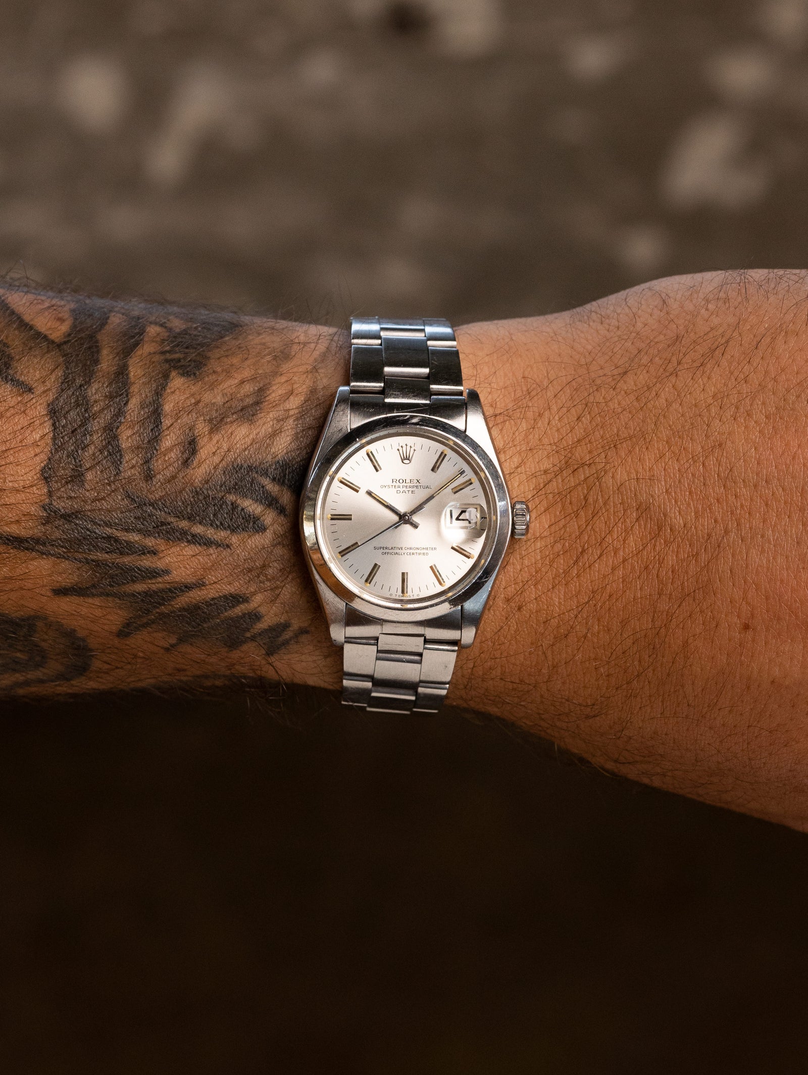 Rolex Oyster Perpetual Date Ref. 1500 - Sunburst Silver 'Sigma' Dial