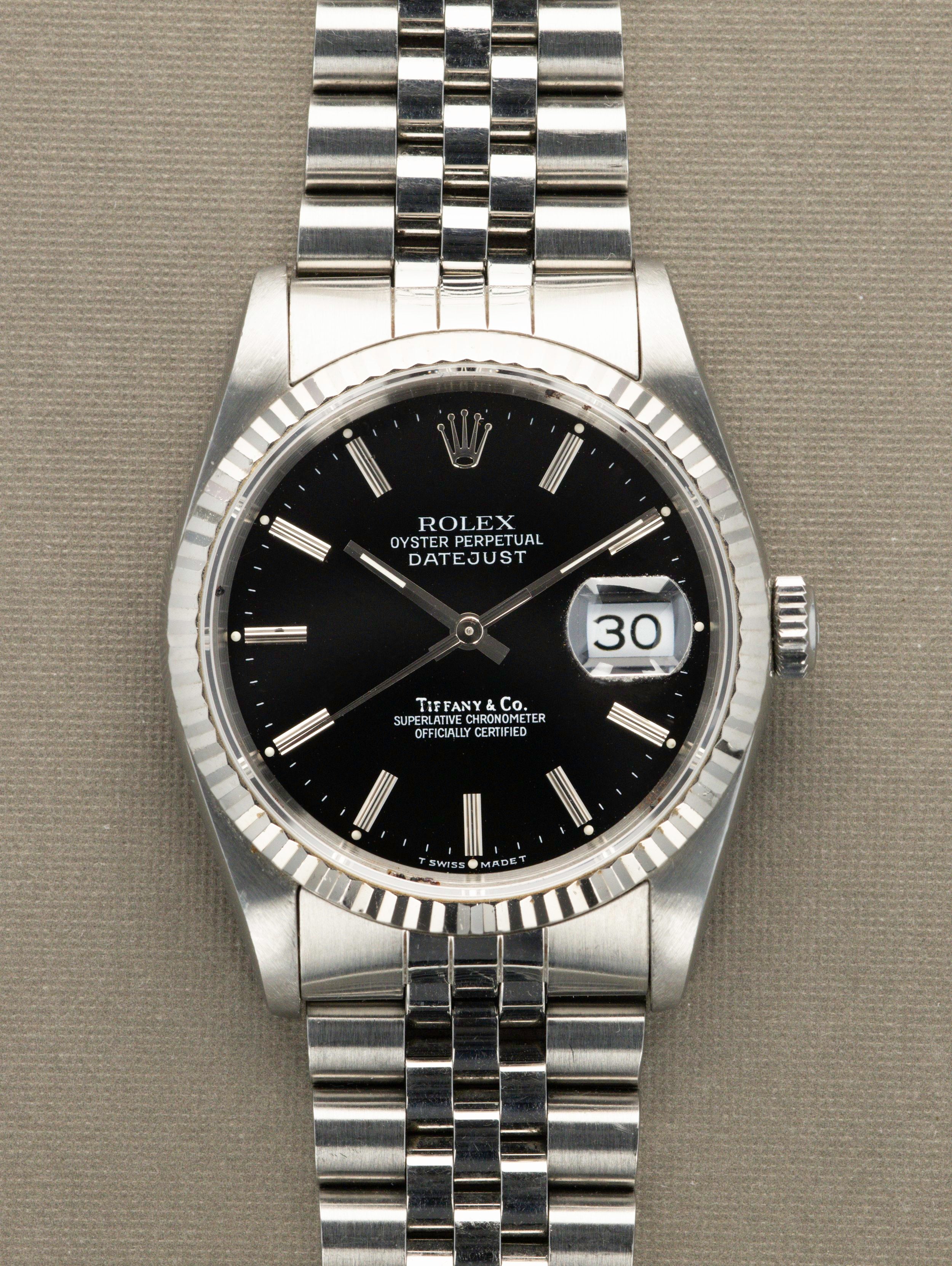 Rolex datejust best sale tiffany and co