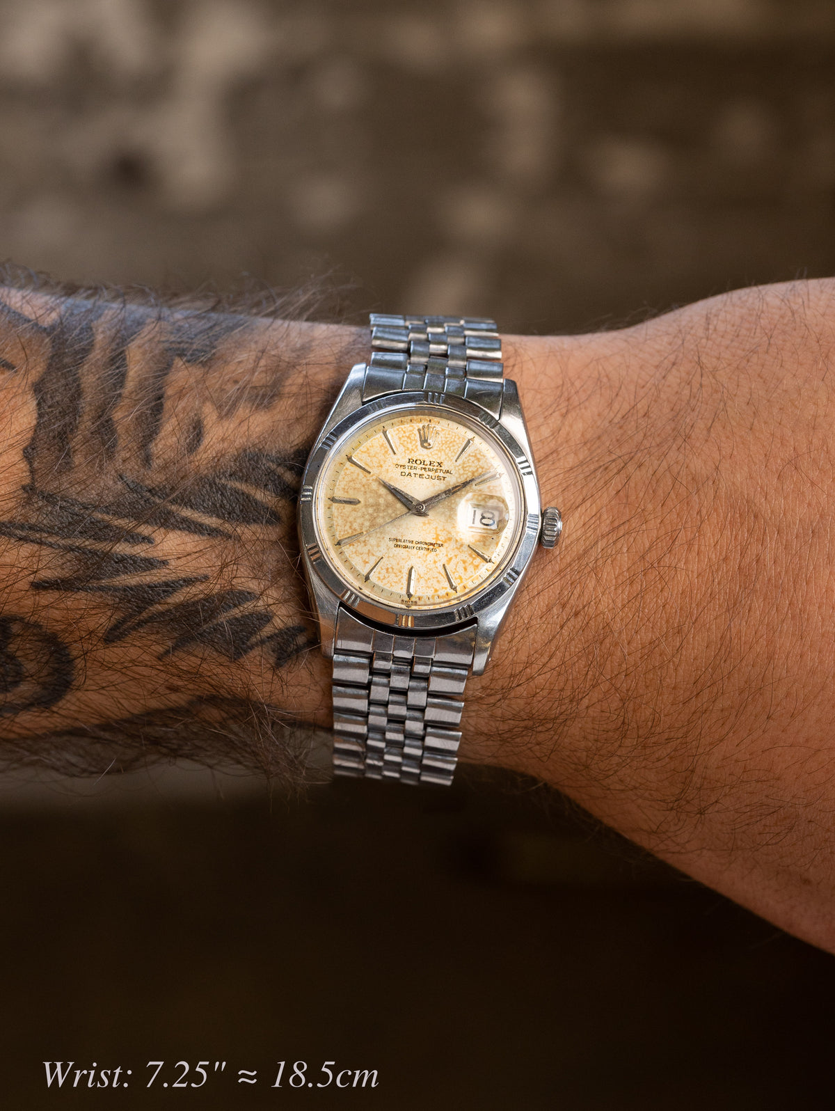 Rolex Datejust Ref. 1603 'Bamboo' - Silver Sunburst 'Crème Brûlée' Patina Dial W/ Box & Papers