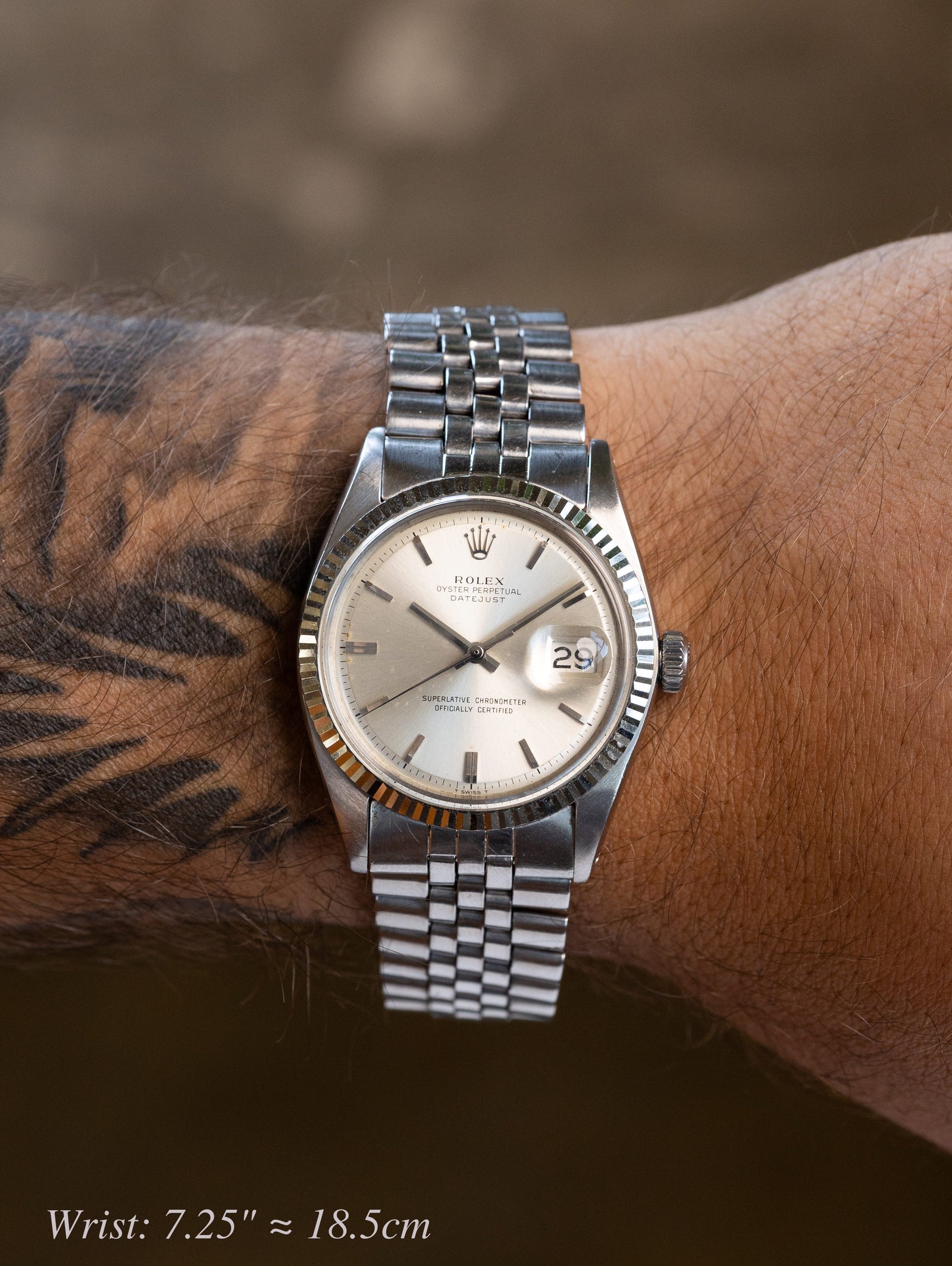 Rolex Datejust Ref. 1601 - Sunburst Silver Non-Luminous Dial